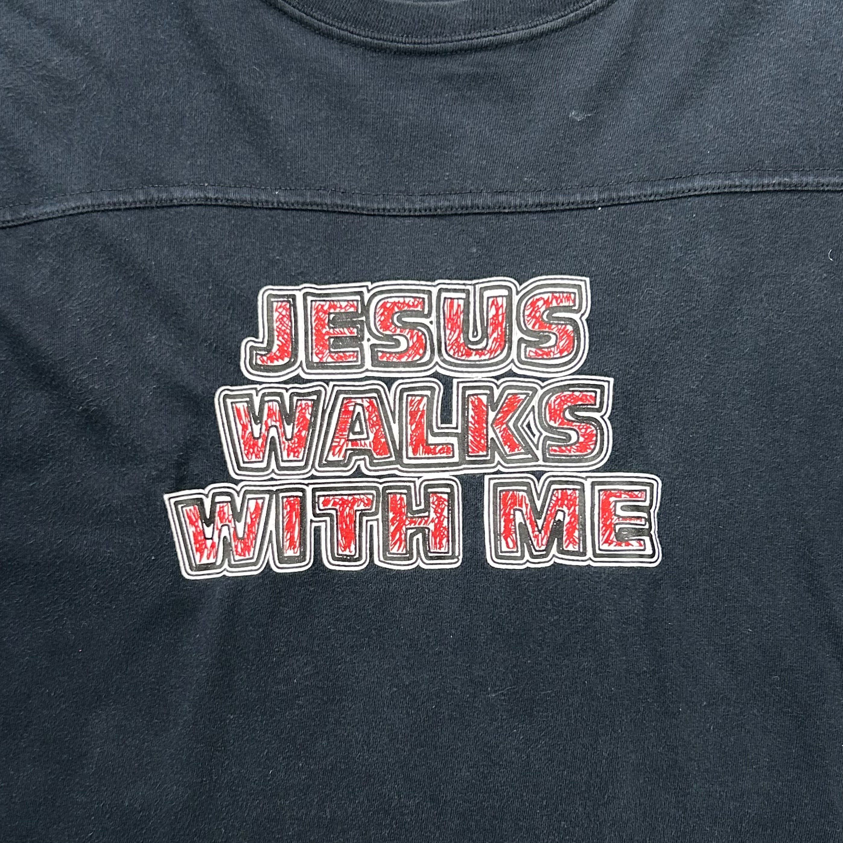Dsquared2 Dsquared2 00s "Jesus Walks With Me" Navy T-Shirt Size US M / EU 48-50 / 2 - 3 Thumbnail