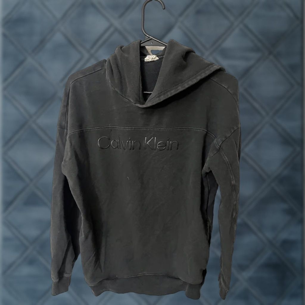 Calvin Klein Calvin Klein Logo Cotton Hoodie Relaxed Fit Mens Size Small Black Size US S / EU 44-46 / 1 - 1 Thumbnail