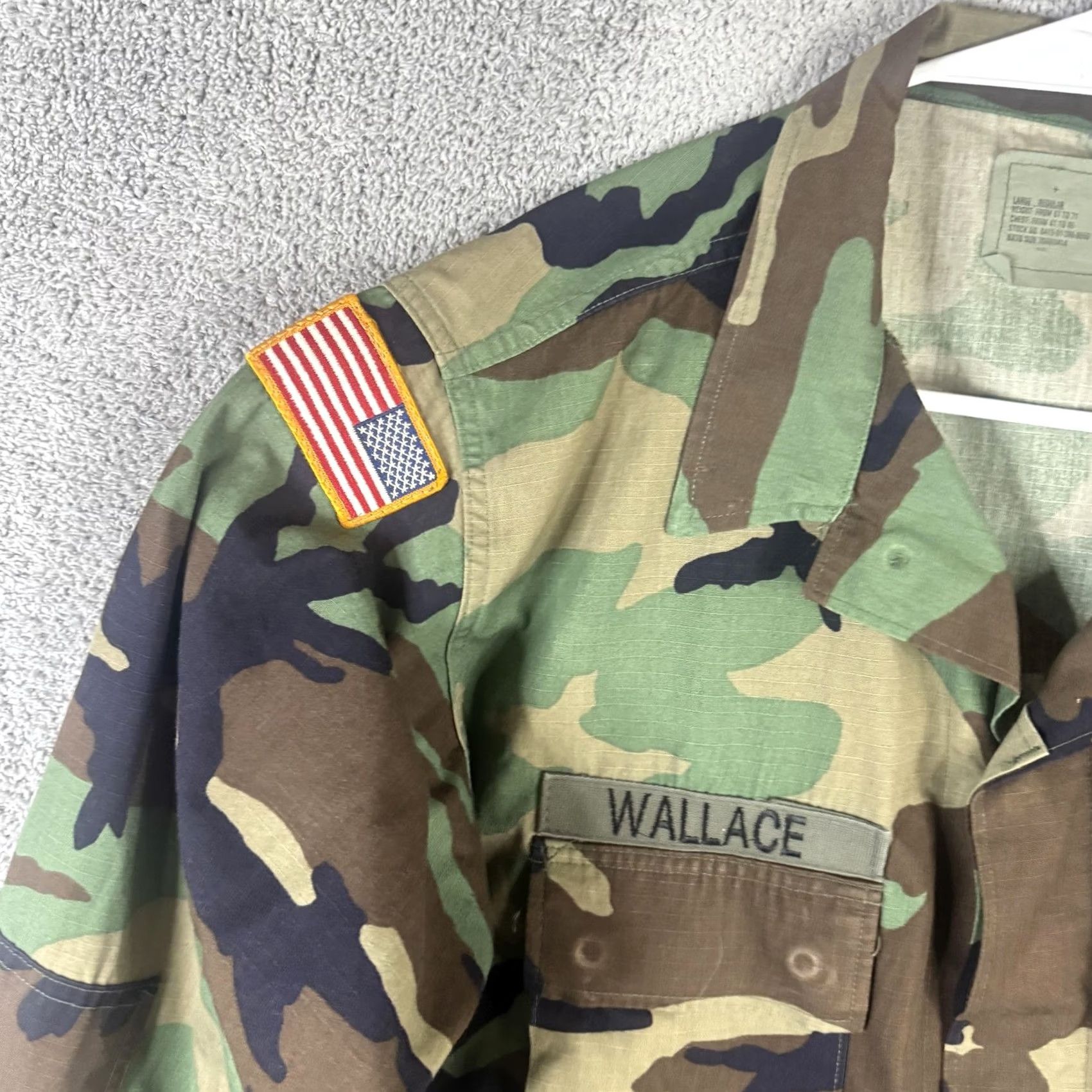 American Apparel American Apparel Jacket Mens L Green Camo US Army BDU Combat Button Front Size US L / EU 52-54 / 3 - 5 Thumbnail