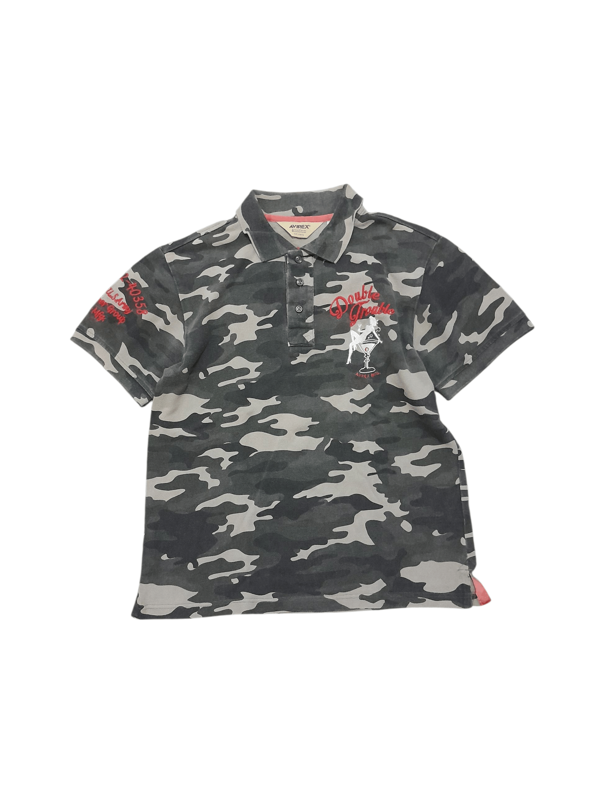 Avirex Avirex double trouble embroidery camo polo shirt Size US M / EU 48-50 / 2 - 2 Thumbnail
