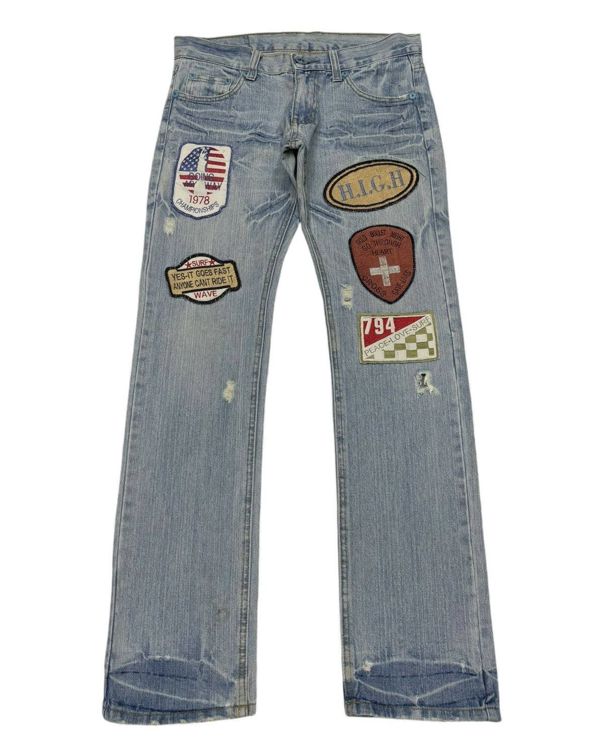 Hysteric Glamour VINTAGE DENIM PATCHWORK CUSTOM DENIM JEANS | Grailed