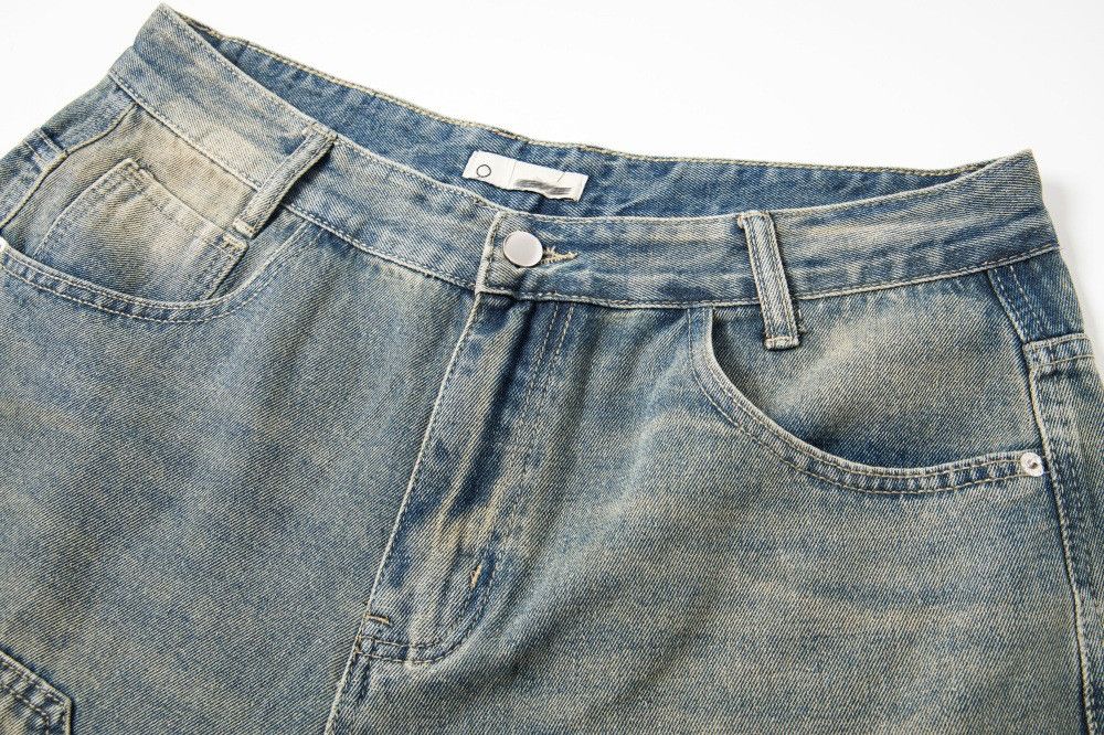 Japanese Brand × Vintage Punk distressed washed cargo denim shorts Size US 32 / EU 48 - 3 Thumbnail