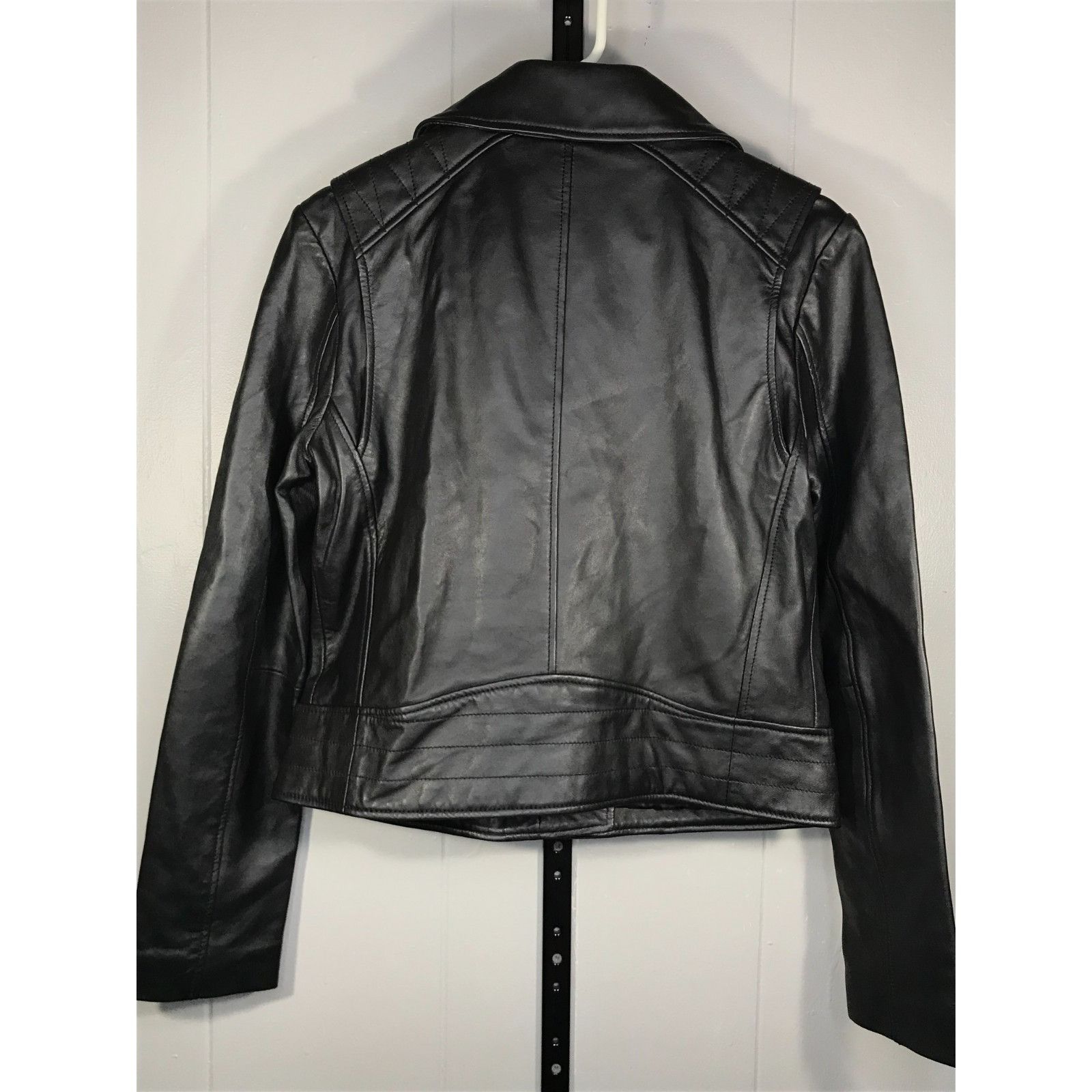 Andrew Marc NWT Marc New York Andrew Marc Black Leather Biker Moto Jacke Size M / US 6-8 / IT 42-44 - 2 Thumbnail