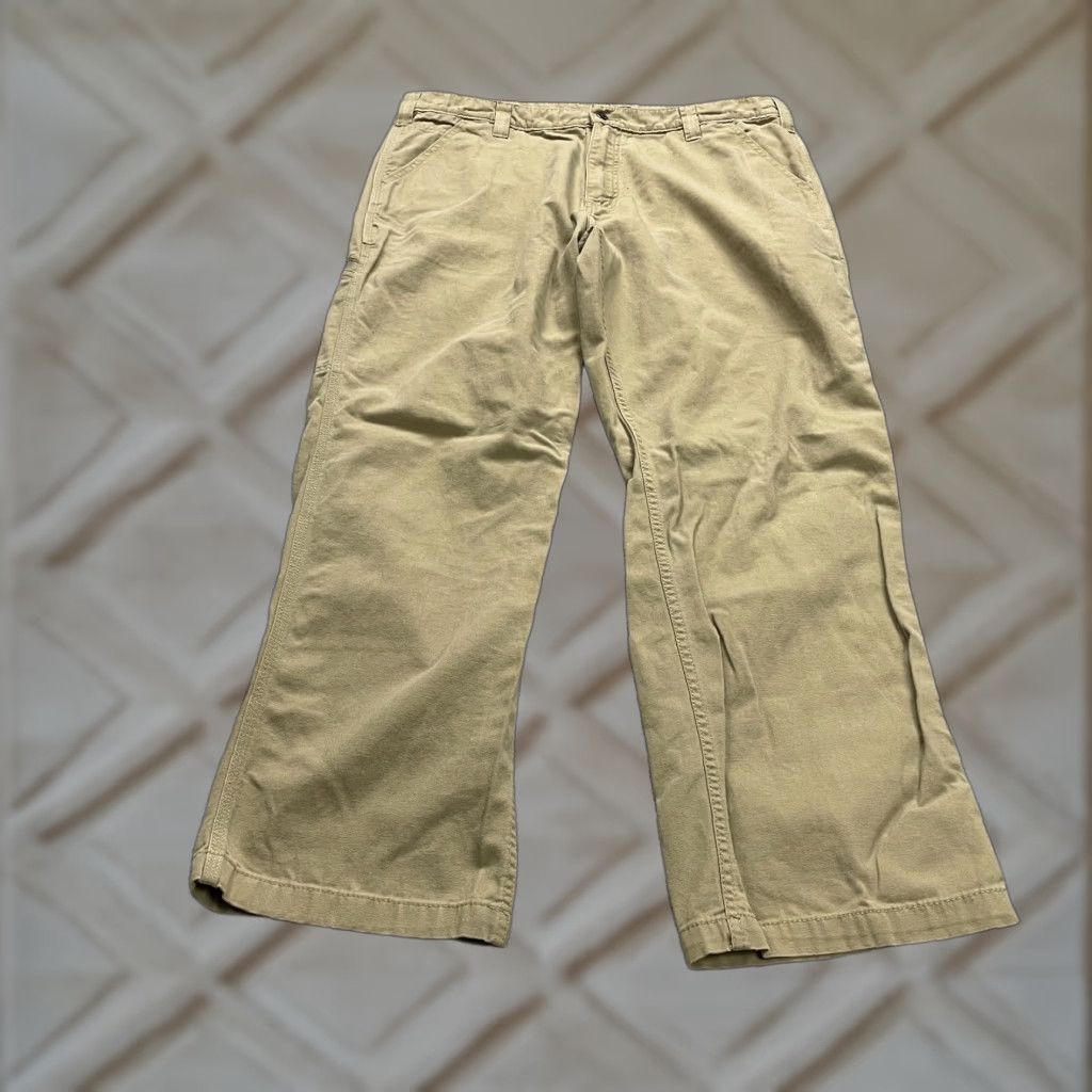 Carhartt VINTAGE Carhartt Men's Relaxed Fit Carpenter Pants 40x31 Brown Canvas Workwear Straight Leg Size US 40 / EU 56 - 1 Thumbnail