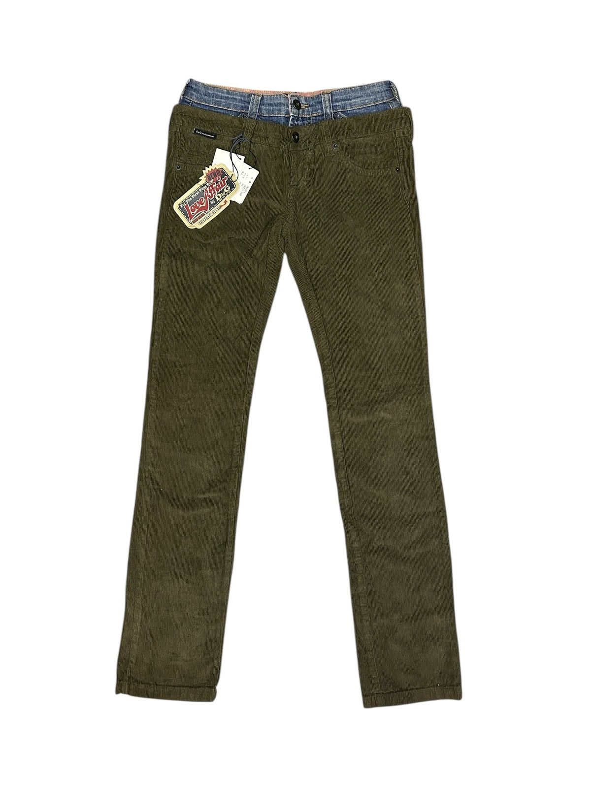 Dolce & Gabbana S/S 05 Double Waist Corduroy Trousers Size 26" / US 2 / IT 38 - 1 Thumbnail