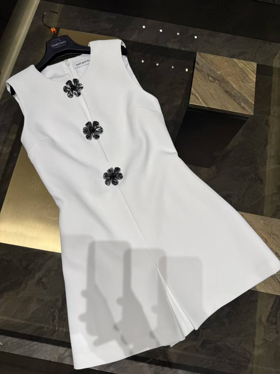 Self-Portrait White Crepe Playsuit Size XS / US 0-2 / IT 36-38 - 7 Thumbnail