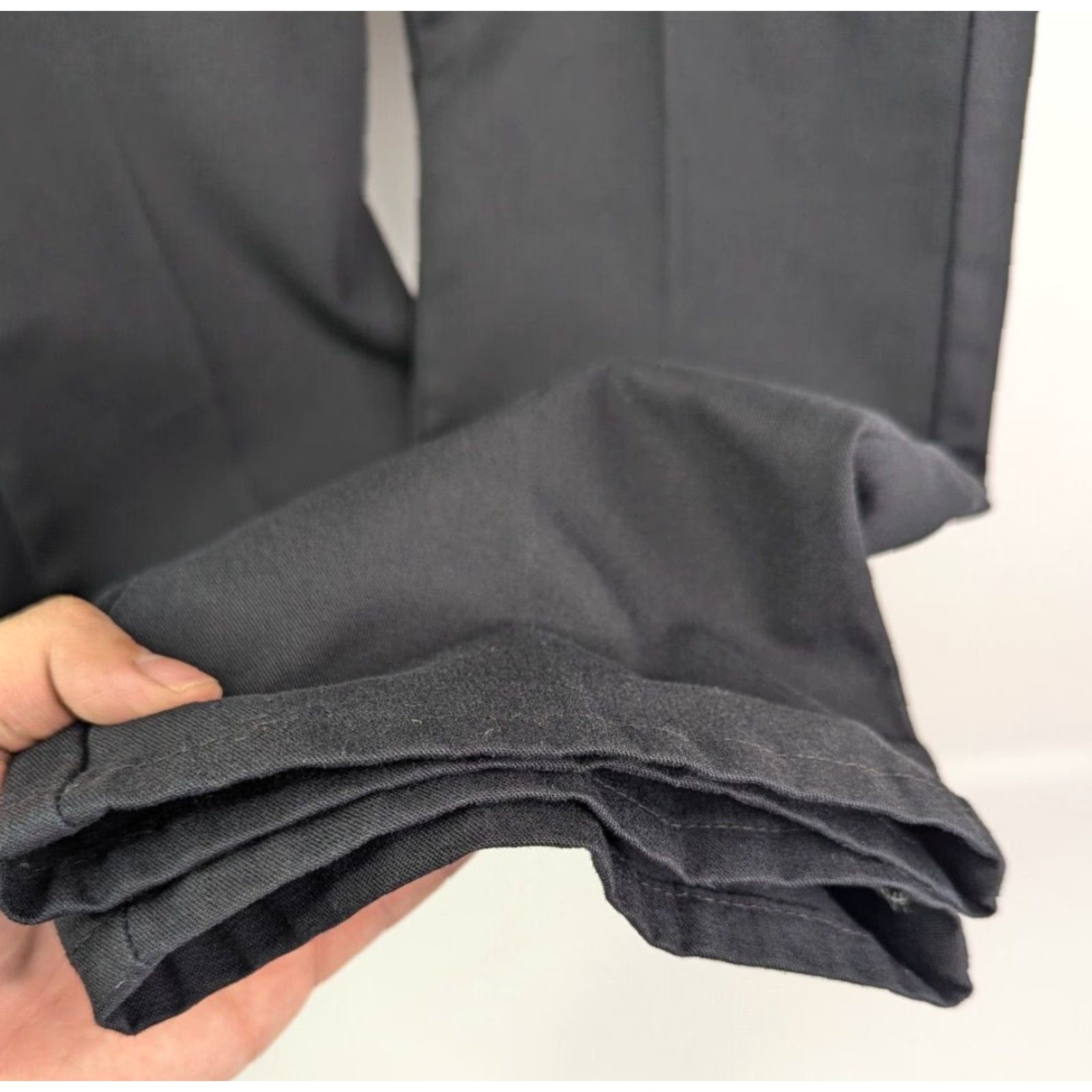 Dickies VINTAGE Dickies Pants Slim Flat Front Straight Leg Workwear Mens 32x32 Black Twill 65/35 Pockets Logo Size US 32 / EU 48 - 3 Thumbnail