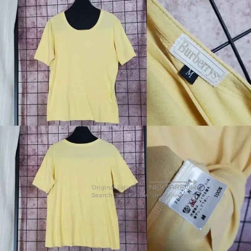 Burberry Burberry Summer Yellow Cotton Embroidered T-Shirt. Size M / US 6-8 / IT 42-44 - 2 Thumbnail