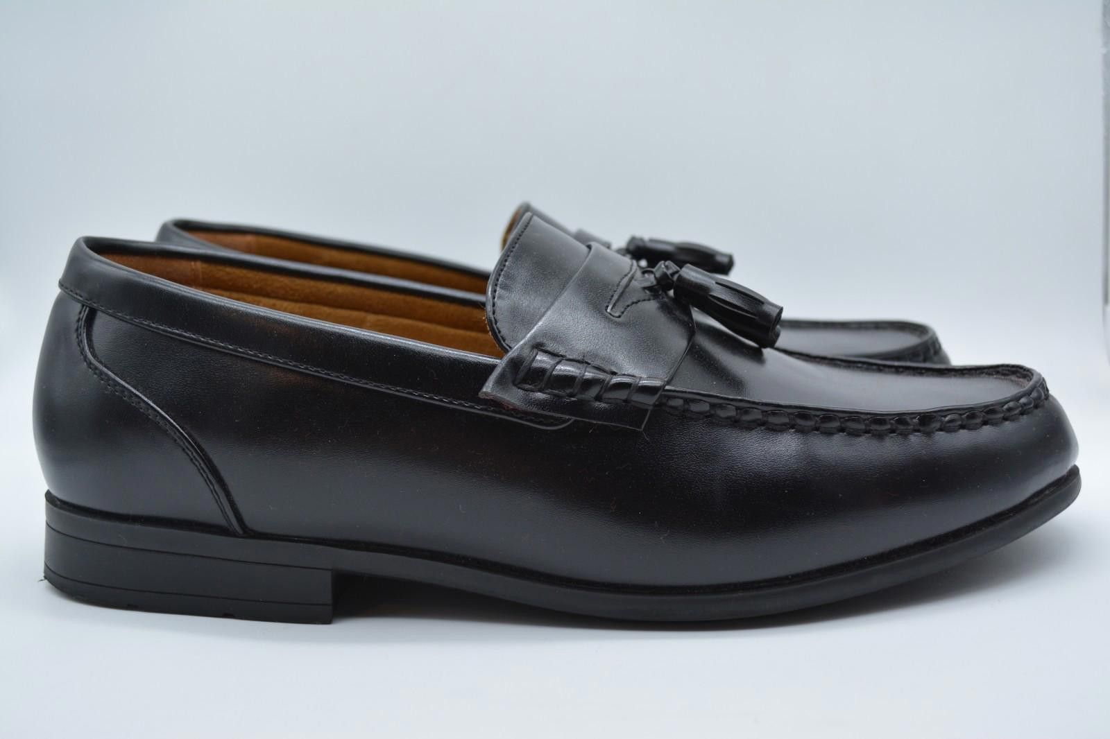 Buscemi Nunn Bush Dress Shoe Black Vegan Tassel Loafers Size 11 Size US 11 / EU 44 - 1 Thumbnail
