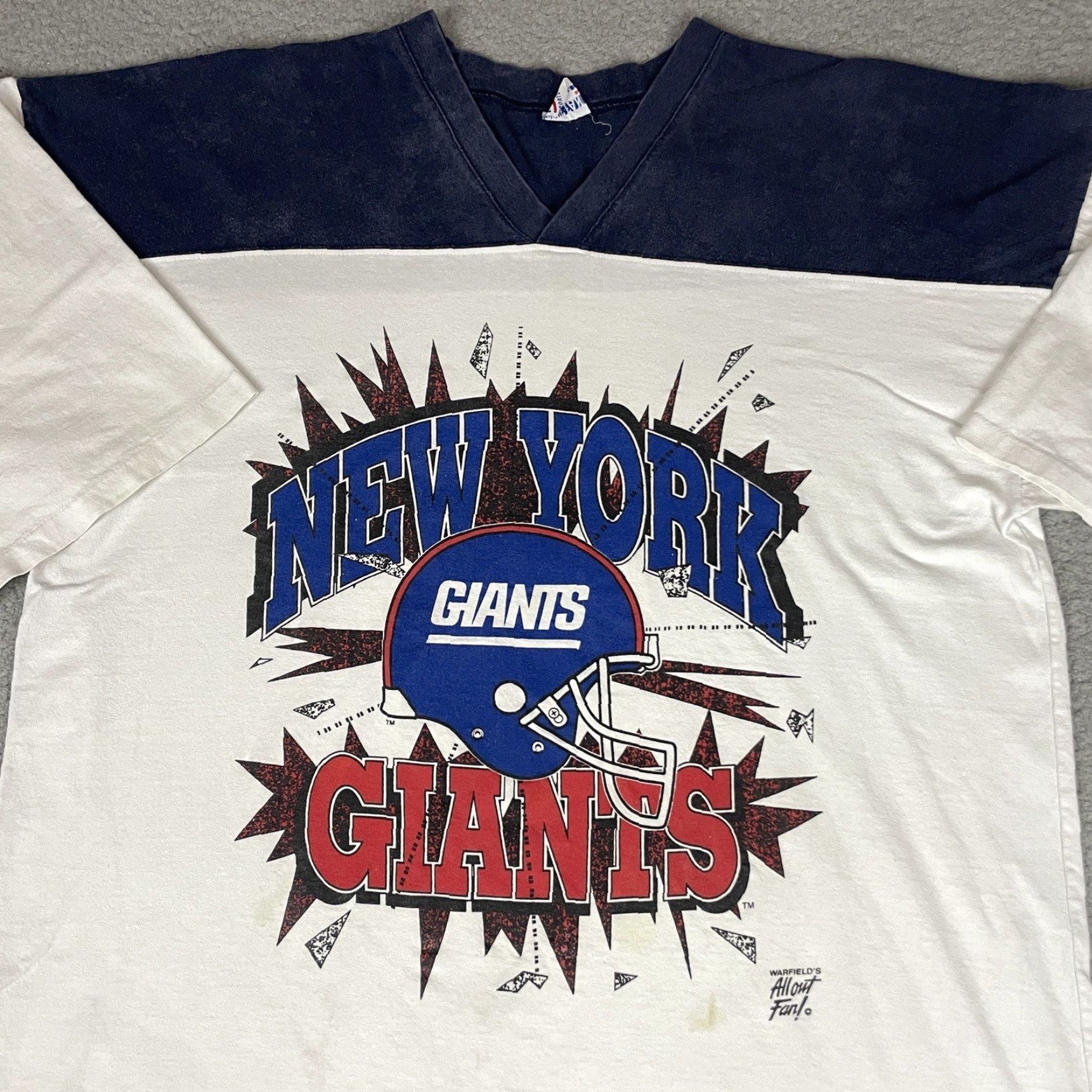 Vintage VINTAGE True Fan New York Giants Tshirt Adult L White USA Football Giants Logo 1990s Gameday Size US L / EU 52-54 / 3 - 2 Thumbnail