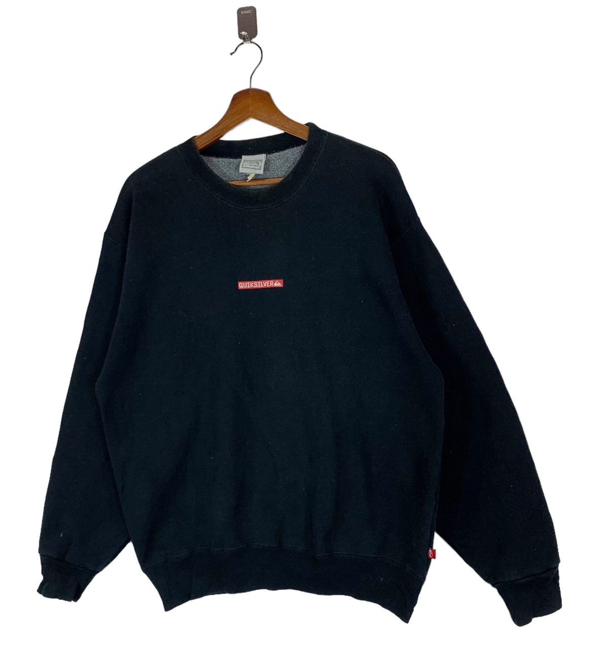 Vintage Quiksilver Box Logo Surf Crewneck Sweatshirt