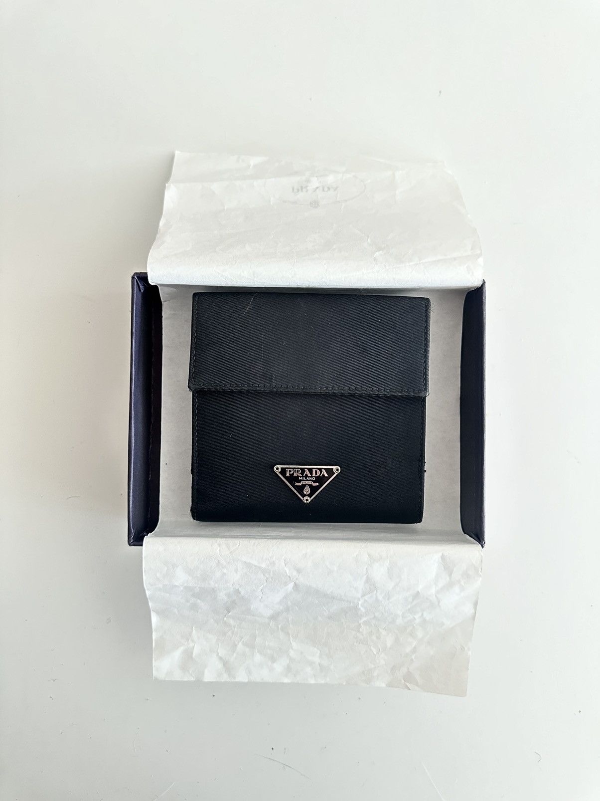 image of Prada Black Nylon Wallet, Women's