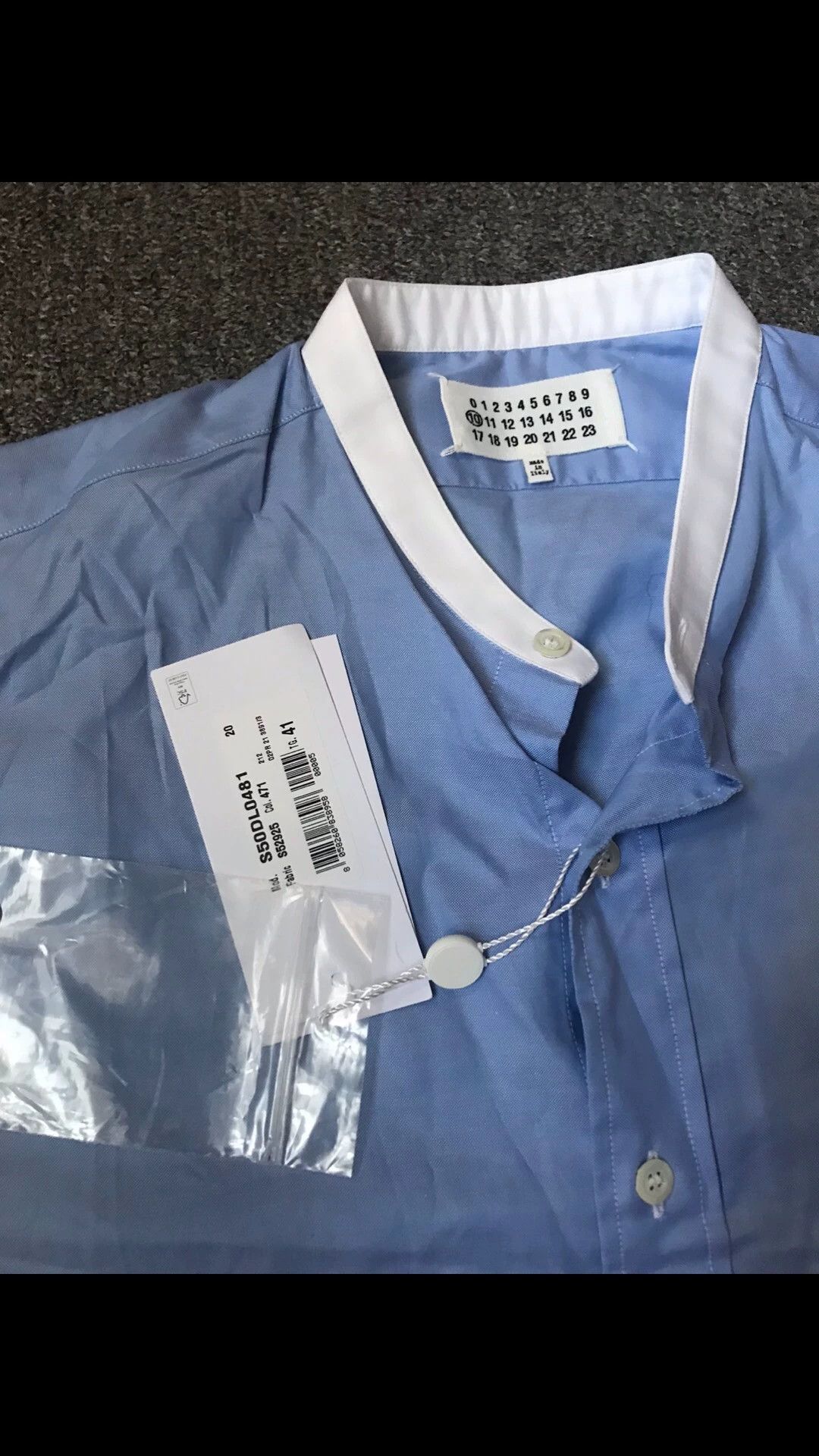 Maison Margiela Maison Margiela 41 colorblock logo stand collar shirt Size US M / EU 48-50 / 2 - 4 Thumbnail