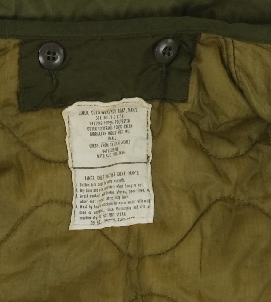Vintage Authentic 1974 US Army M-65 Field Jacket Size US S / EU 44-46 / 1 - 4 Thumbnail