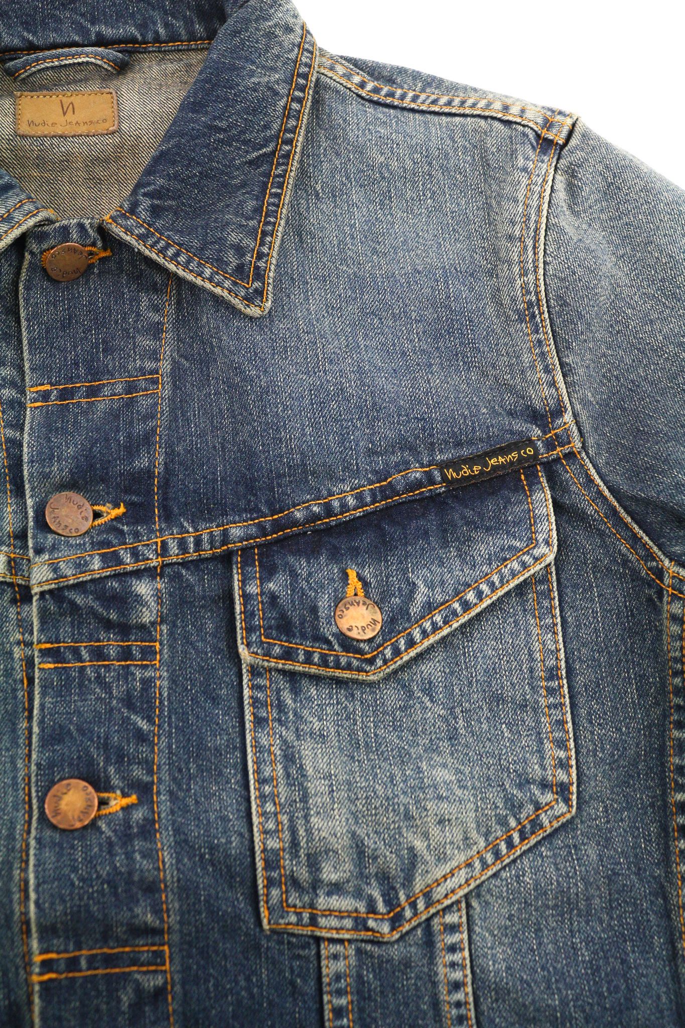 Nudie Jeans BILLY S Blue Friend Organic Polo Washed Jacket 81942 Size US S / EU 44-46 / 1 - 6 Thumbnail