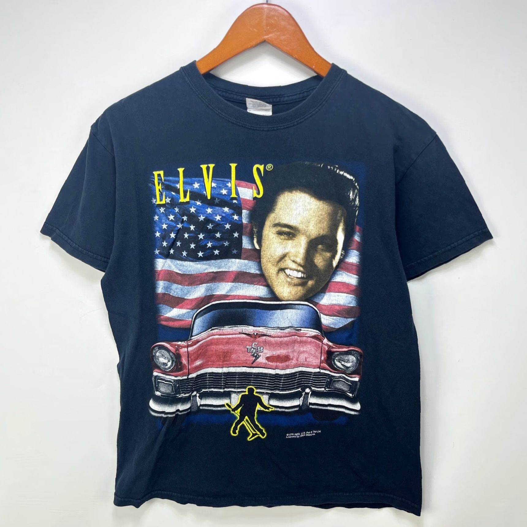 Vintage VINTAGE Elvis Presley USA Flag T Shirt Medium Size US M / EU 48-50 / 2 - 2 Thumbnail