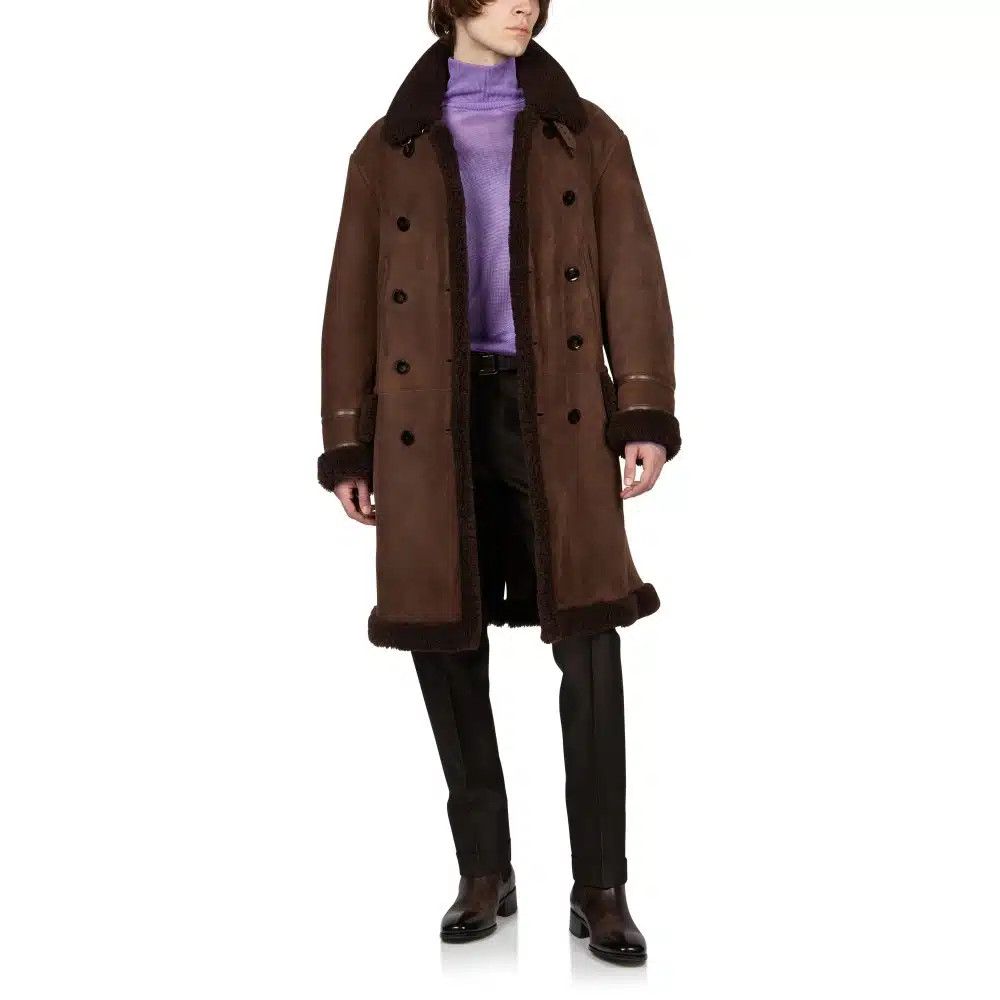 Tom Ford o1loc1c1024 TFL980 Shearling Coat in Brown Size US M / EU 48-50 / 2 - 2 Thumbnail