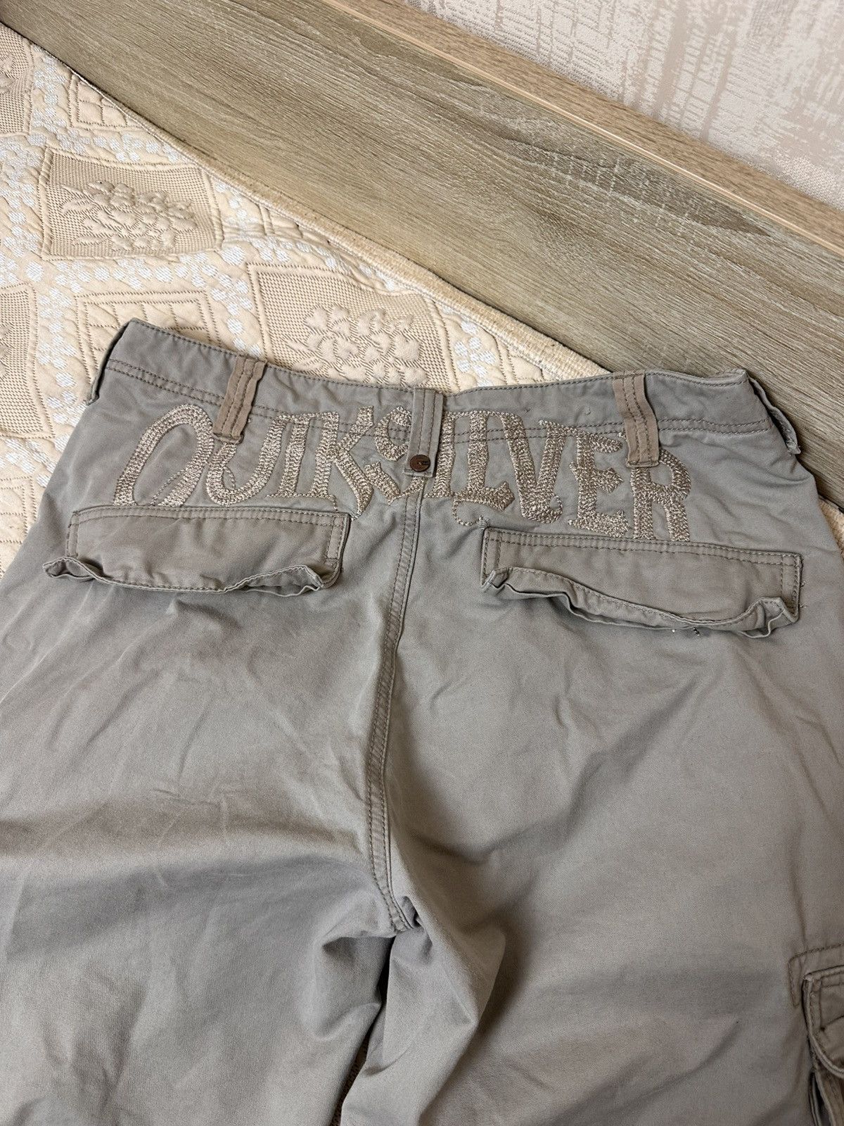 Quiksilver 🔥 Quiksilver Big Logo Rap Y2K Cargo Pants Denim Jeans Chino Size US 34 / EU 50 - 1 Thumbnail