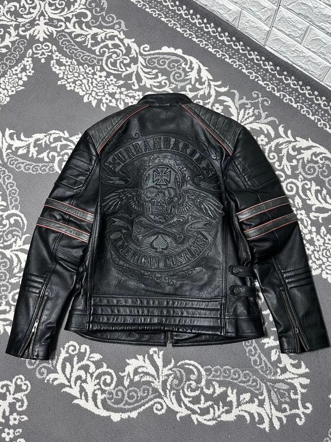 Vintage Vintage Leviathan Heavy Leather Jacket. Size US L / EU 52-54 / 3 - 6 Thumbnail