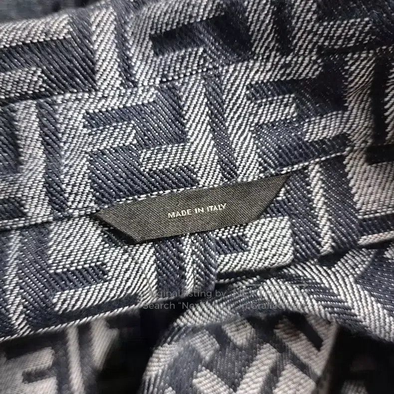 Fendi Fendi Blue Monogram Denim Jacket Size US M / EU 48-50 / 2 - 4 Thumbnail