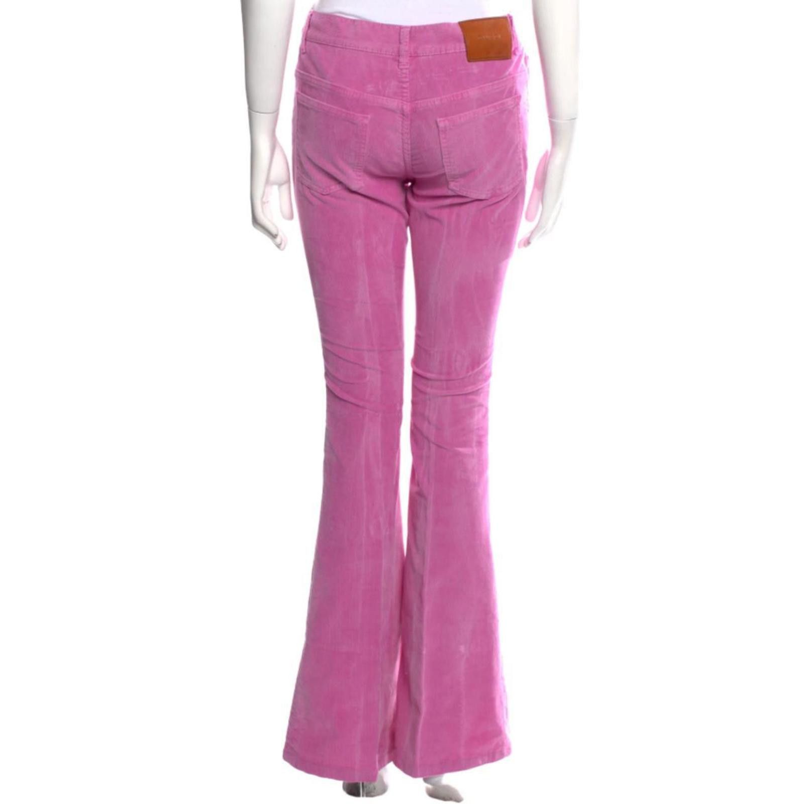 Gucci Gucci Pink Corduroy Wide Leg Pant 2017 by Alessandro Michele Size 28" / US 6 / IT 42 - 1 Thumbnail