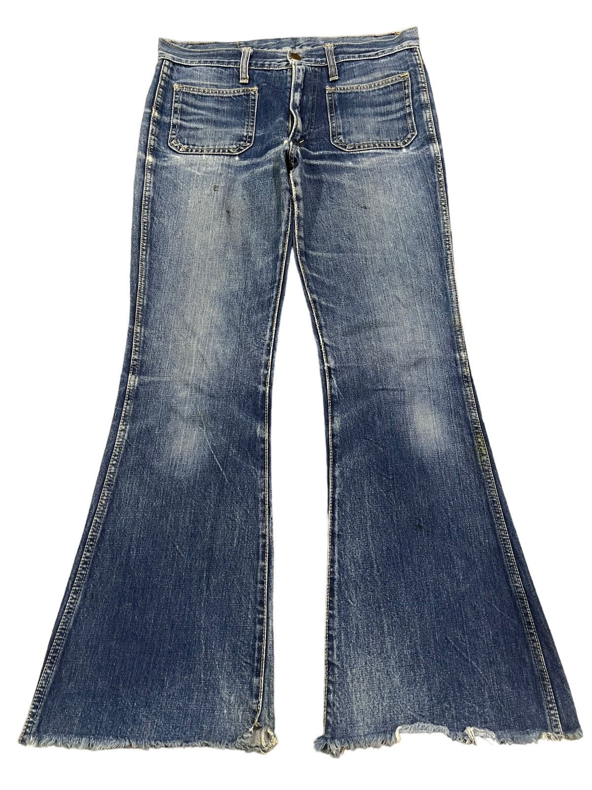 Big John Vintage 90s Big John Faded Wash Wide Leg Bell Bottom Flared Size US 32 / EU 48 - 1 Thumbnail