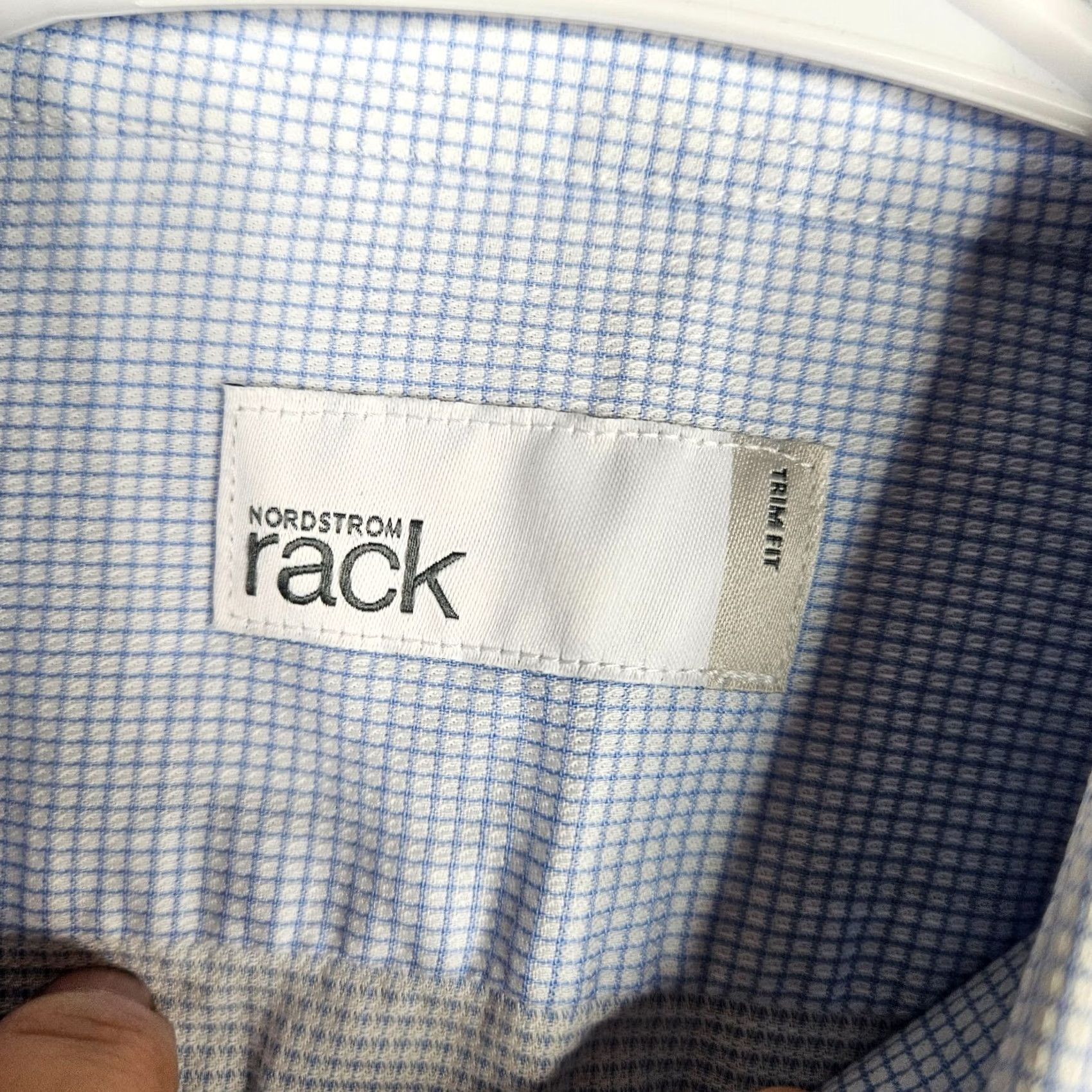 Nordstrom Nordstrom Rack TRIM FIT Men’s casual button down plaid blue shirt Size 16 Size US L / EU 52-54 / 3 - 5 Thumbnail