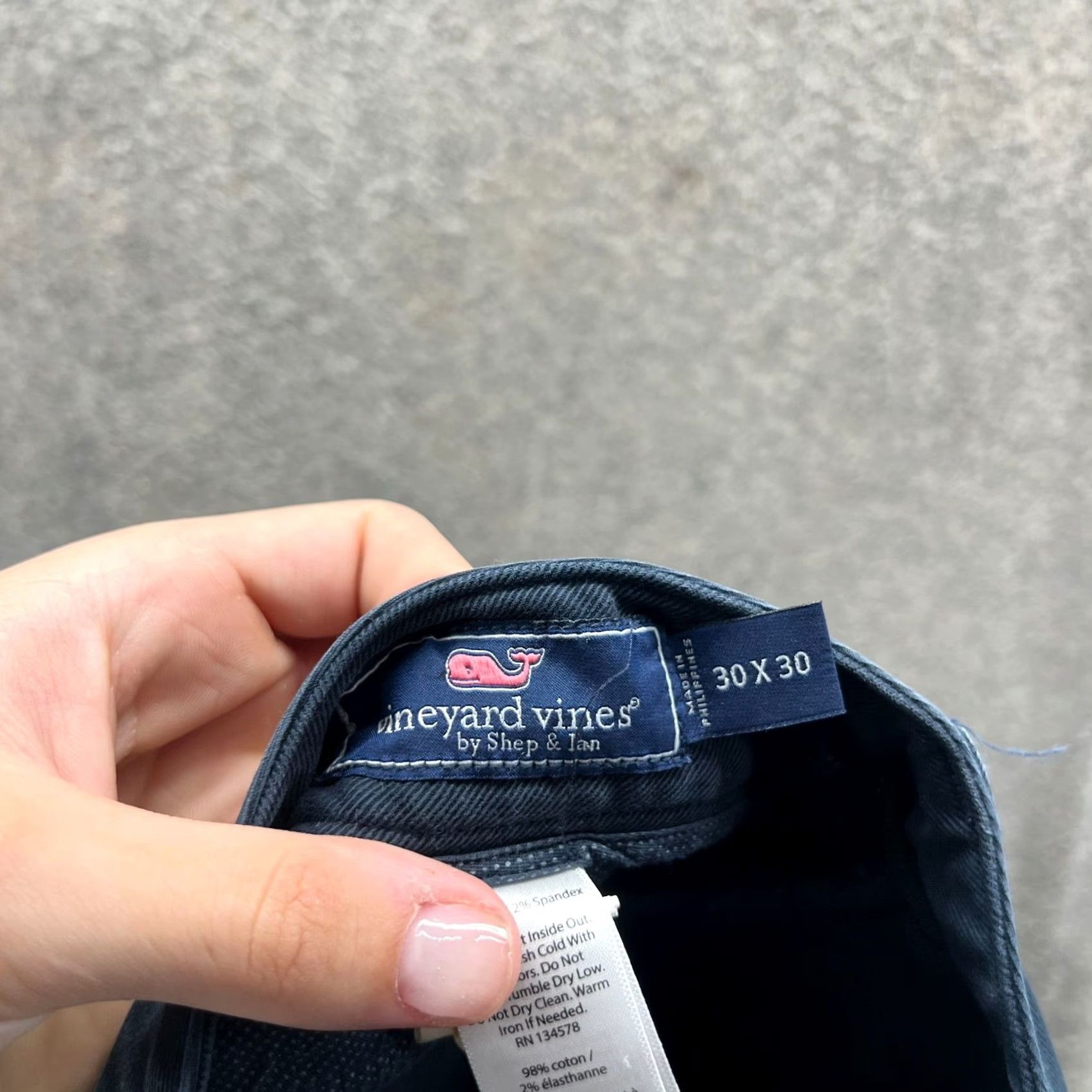 Vineyard Vines Vineyard Vines Pants Men 30x30 Flat Front Chino Cotton Canvas Blue Navy Slit Pocket Regular 30 Inseam Casual Formal Workwear Button Front Size US 30 / EU 46 - 3 Thumbnail