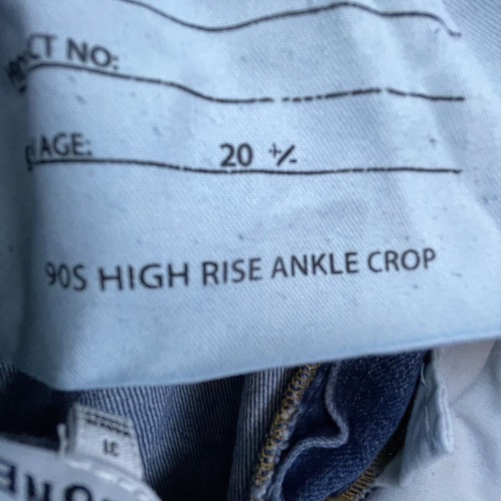 RE/DONE Re/Done Jeans Womens 31 Blue 90s High Rise Ankle Crop Size 31" - 9 Thumbnail