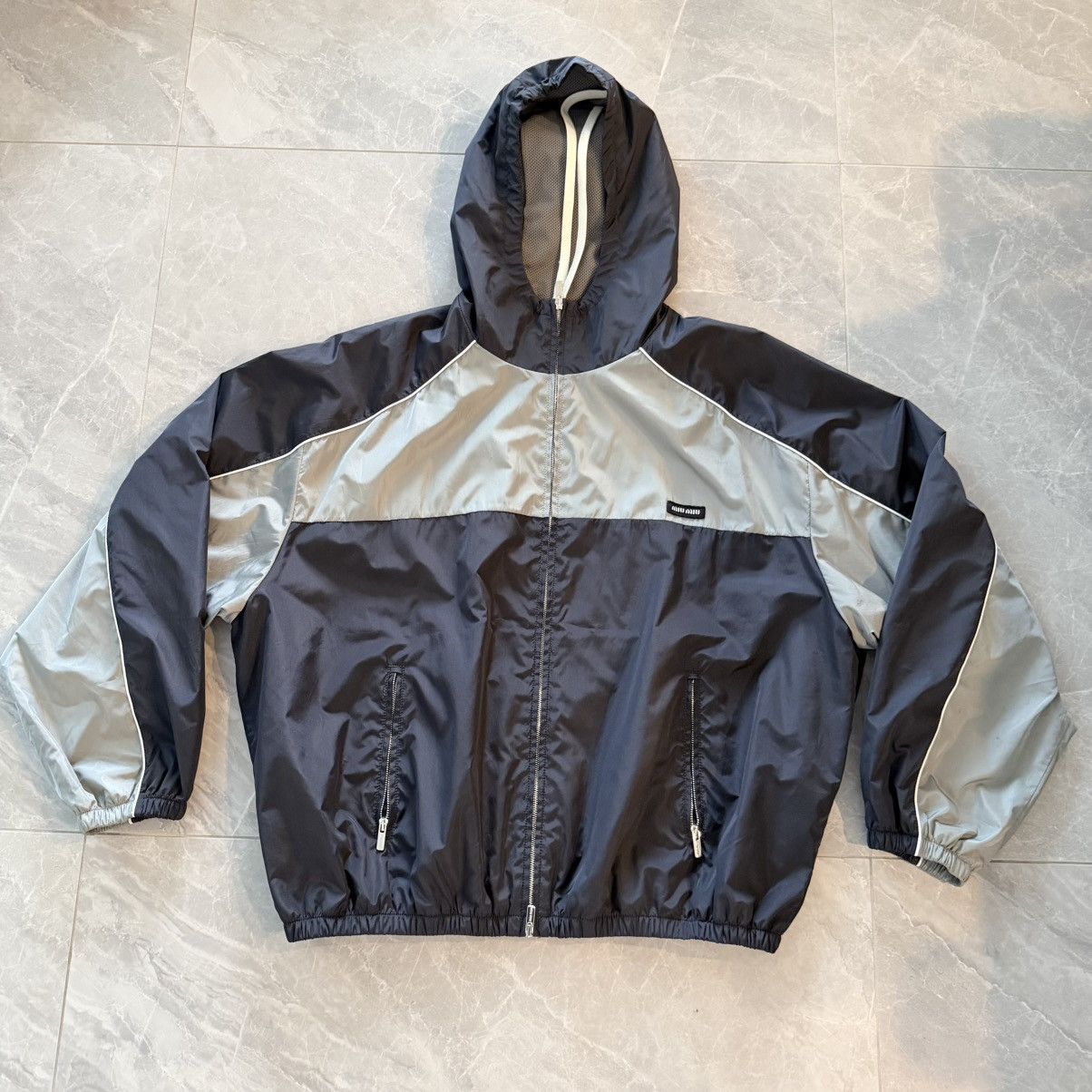 Miu Miu Miumiu logo oversize track jacket 42 Size US L / EU 52-54 / 3 - 1 Thumbnail