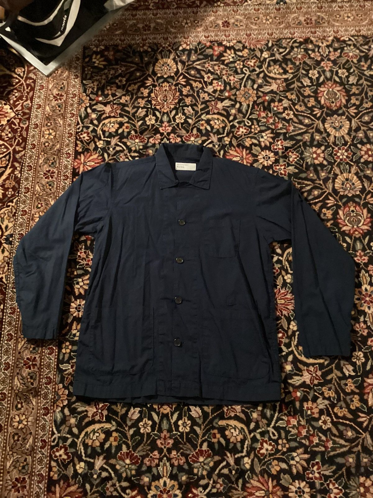 Universal Works Universal Works - Navy Cotton Bakers Jacket / Overshirt Size US M / EU 48-50 / 2 - 1 Thumbnail