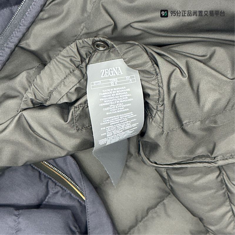 Ermenegildo Zegna Zegna FW22 Navy Quilted Hooded Down Jacket. Size US L / EU 52-54 / 3 - 8 Thumbnail