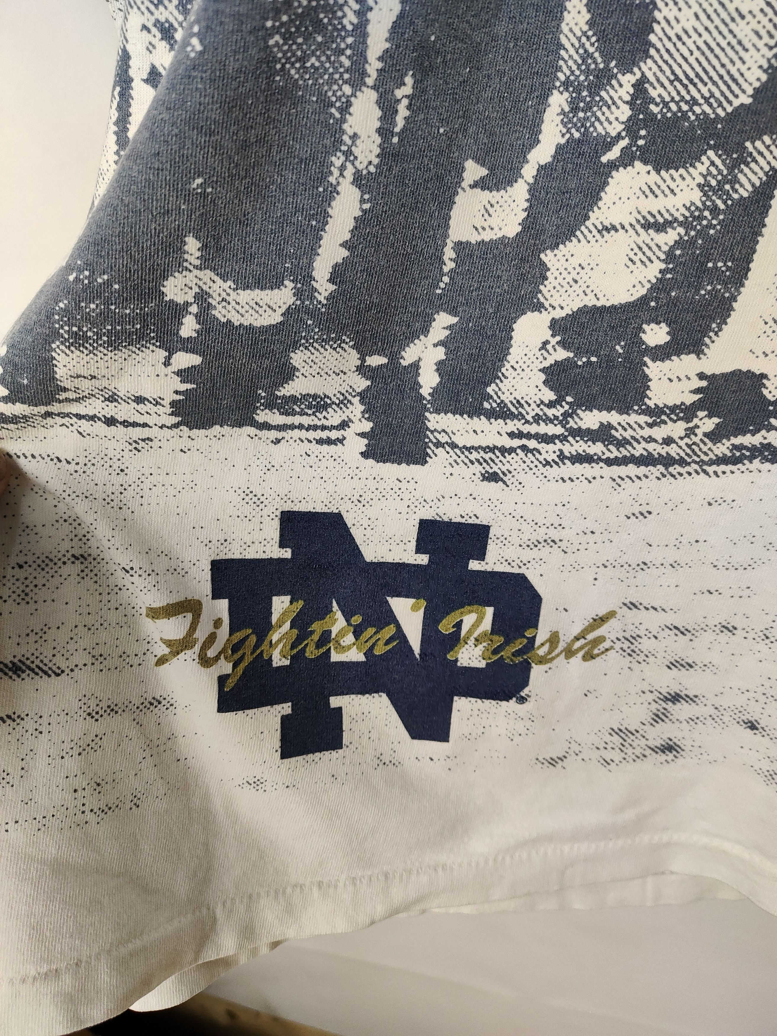 NFL × Vintage Vintage 90s NFL Norte Dame AOP Shirt Size US M / EU 48-50 / 2 - 3 Thumbnail