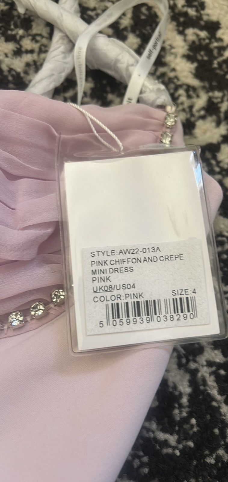 Self-Portrait Self-Portrait Pink Chiffon and Crepe Mini Dress size UK8/US4 Size S / US 4 / IT 40 - 3 Thumbnail