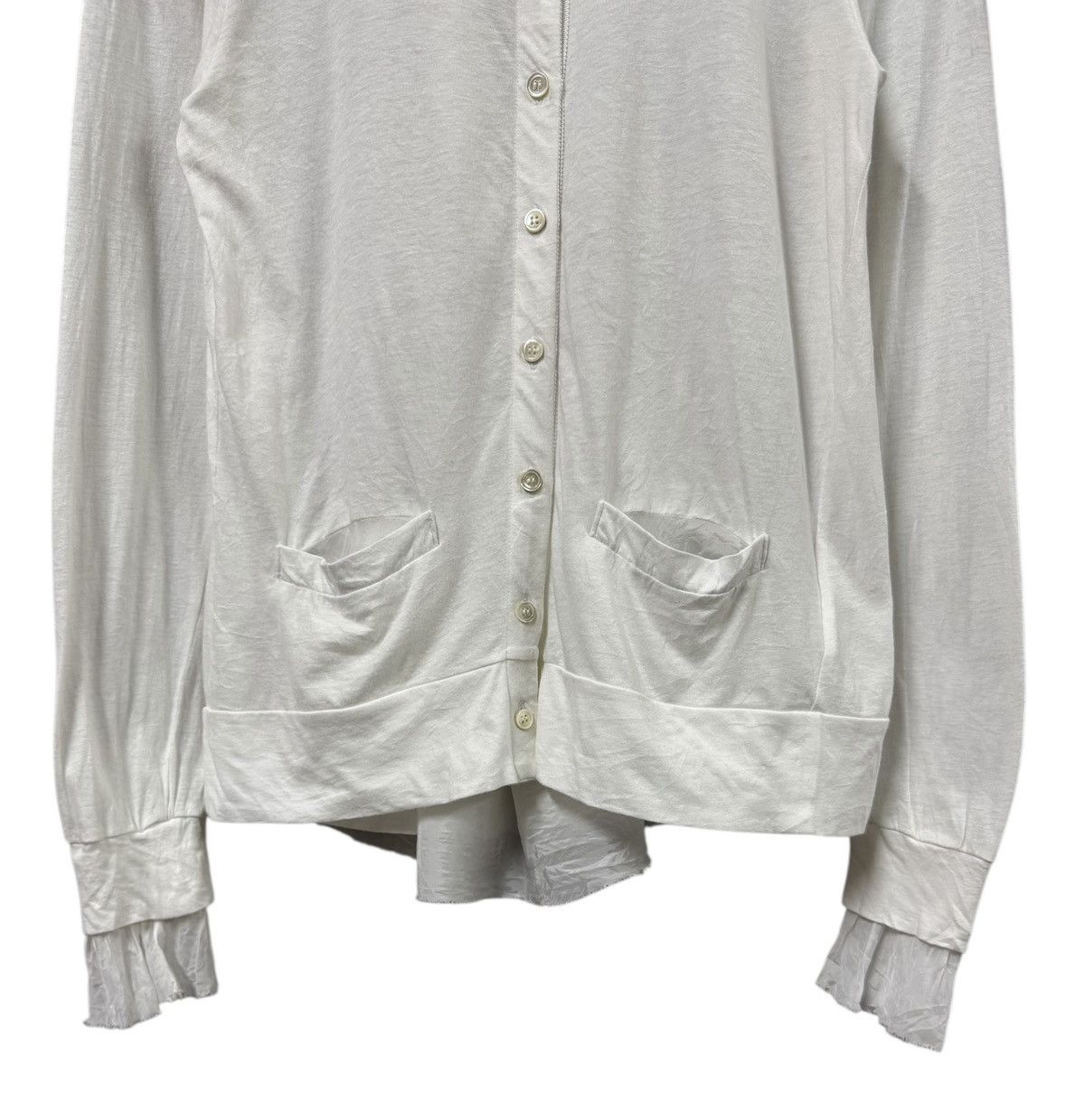 Sacai Sacai Luck White Cardigan Asymmetric Design Size US M / EU 48-50 / 2 - 4 Thumbnail