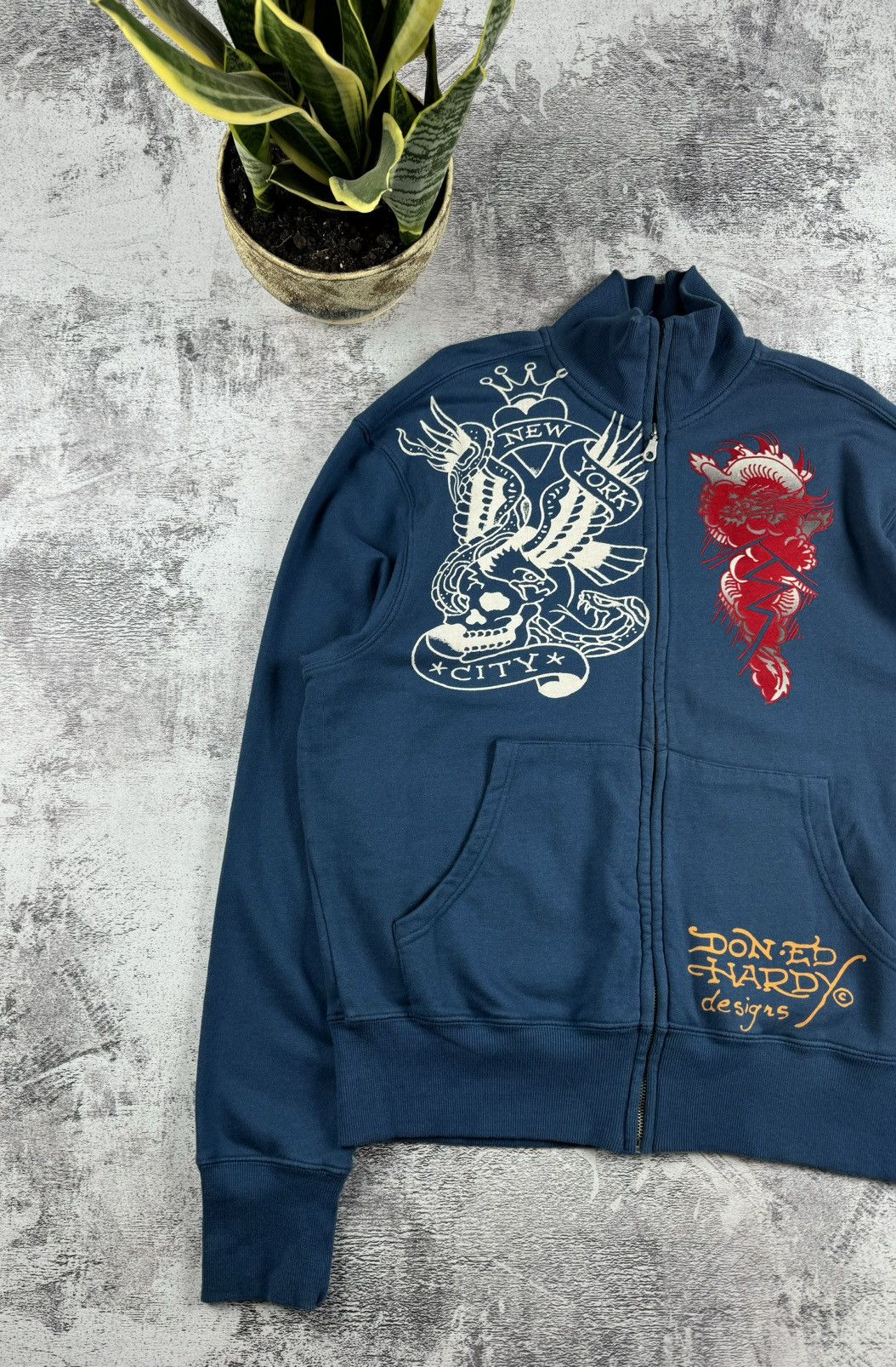Ed Hardy Ed Hardy Y2K Sweatshirt Zip Bomber Hoodie Pullovover Size US XL / EU 56 / 4 - 9 Thumbnail