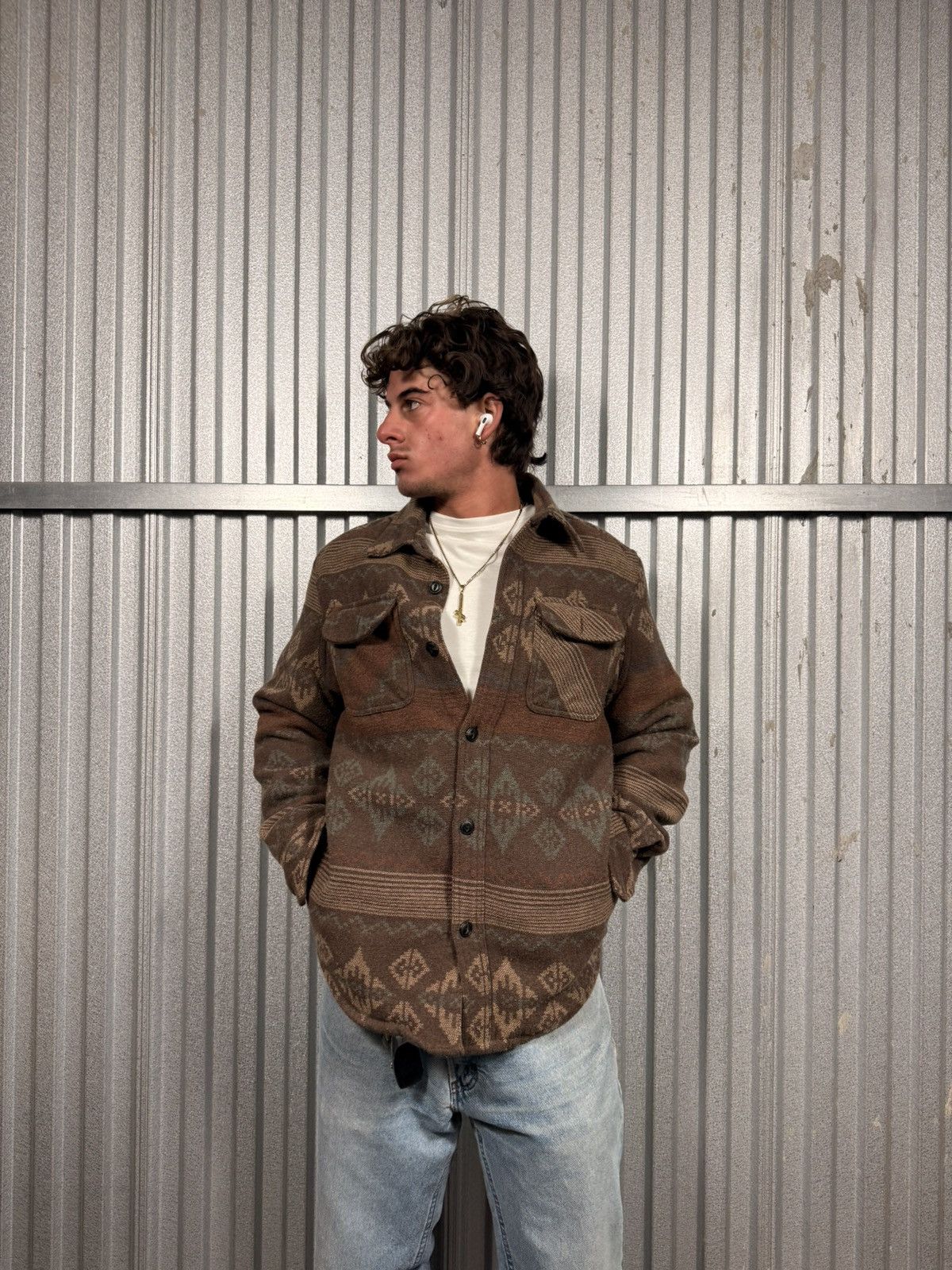 JACHS NY Insane Jachs NY Brown Fleece Button Up Western Jacket Size US M / EU 48-50 / 2 - 1 Thumbnail