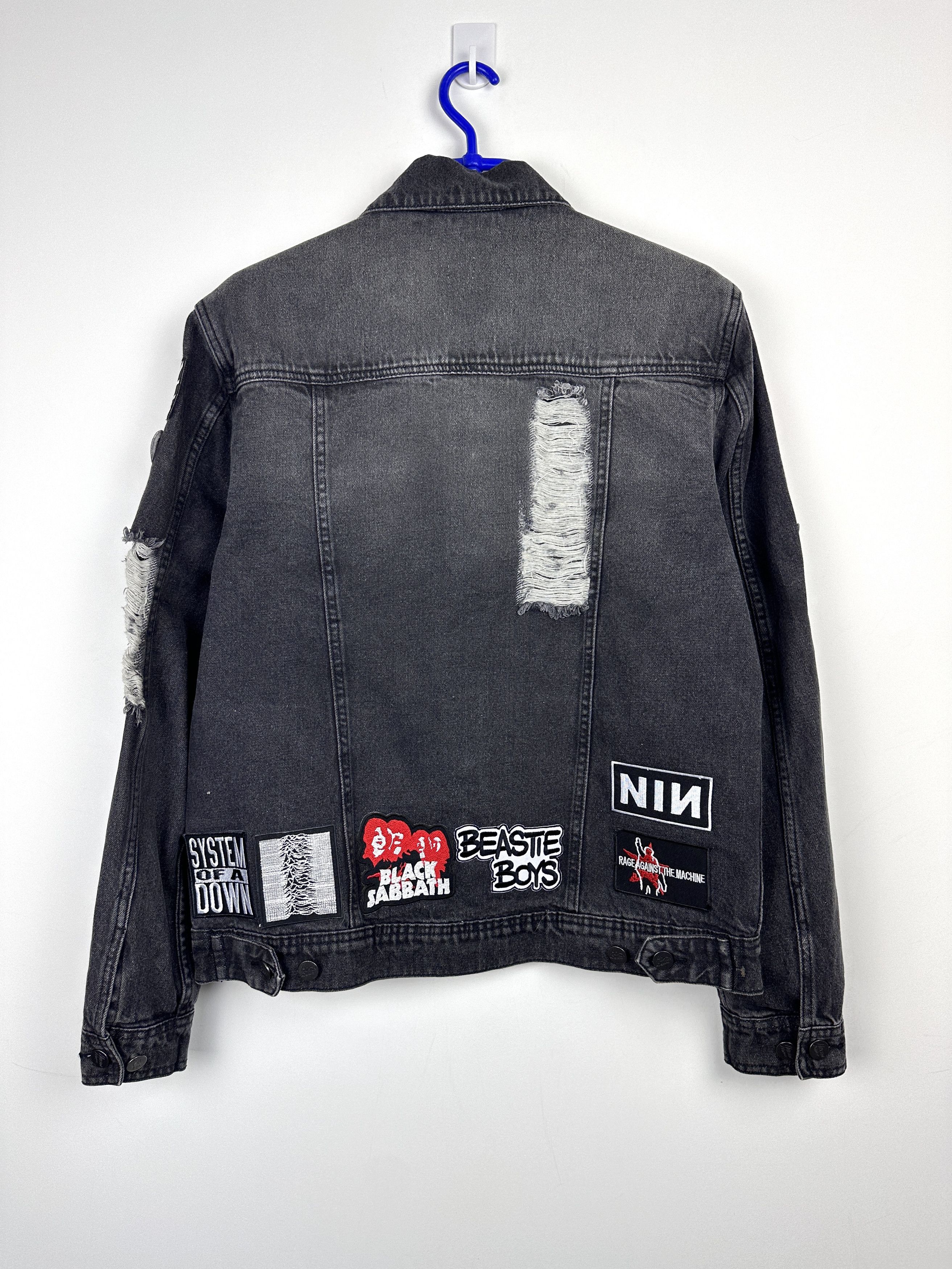 Vintage Vintage patchwork rock metal music denim jacket Size US S / EU 44-46 / 1 - 5 Thumbnail