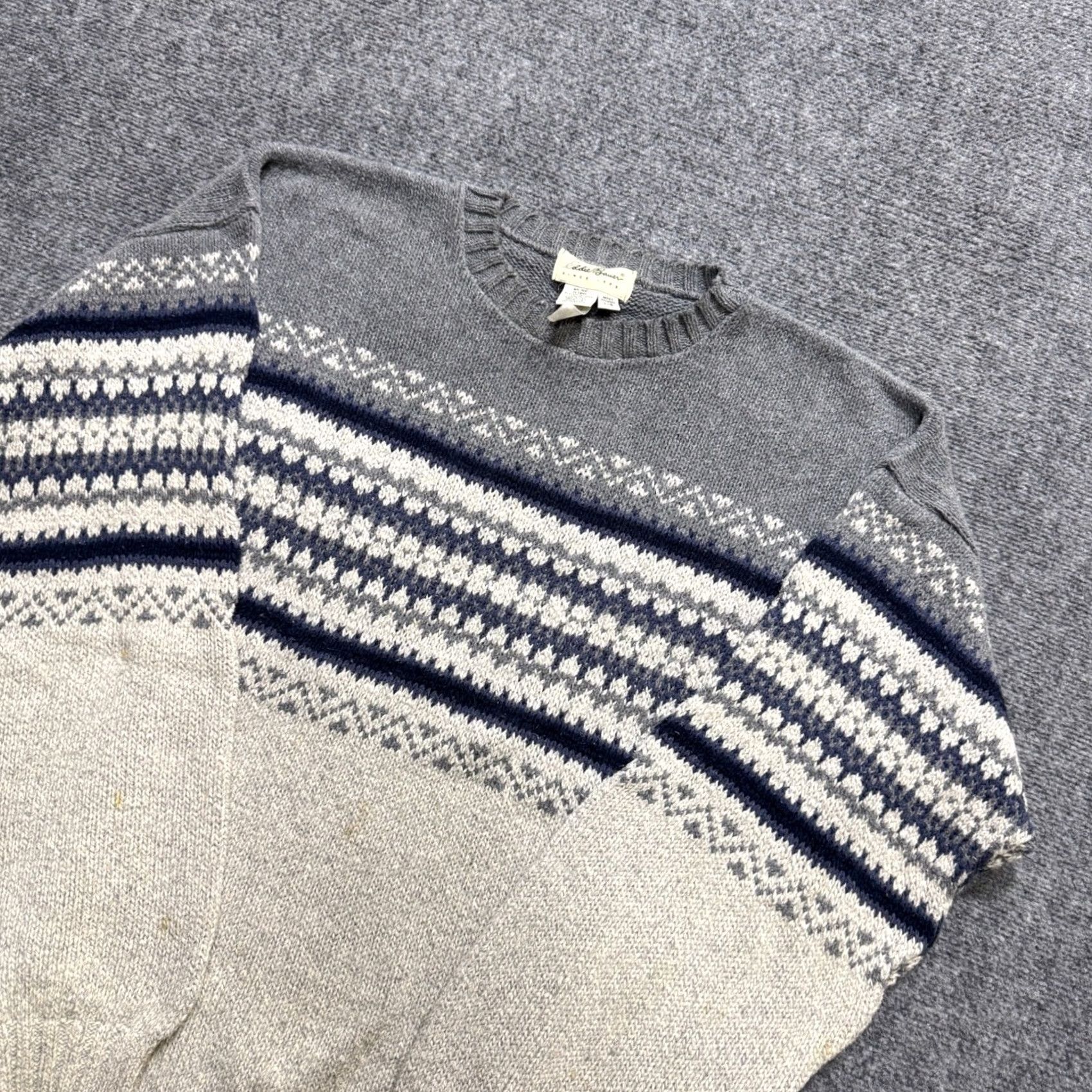 Eddie Bauer Eddie Bauer Knitted Pullover Sweater Mens Large Gray Cotton Blend Made In USA Size US L / EU 52-54 / 3 - 2 Thumbnail