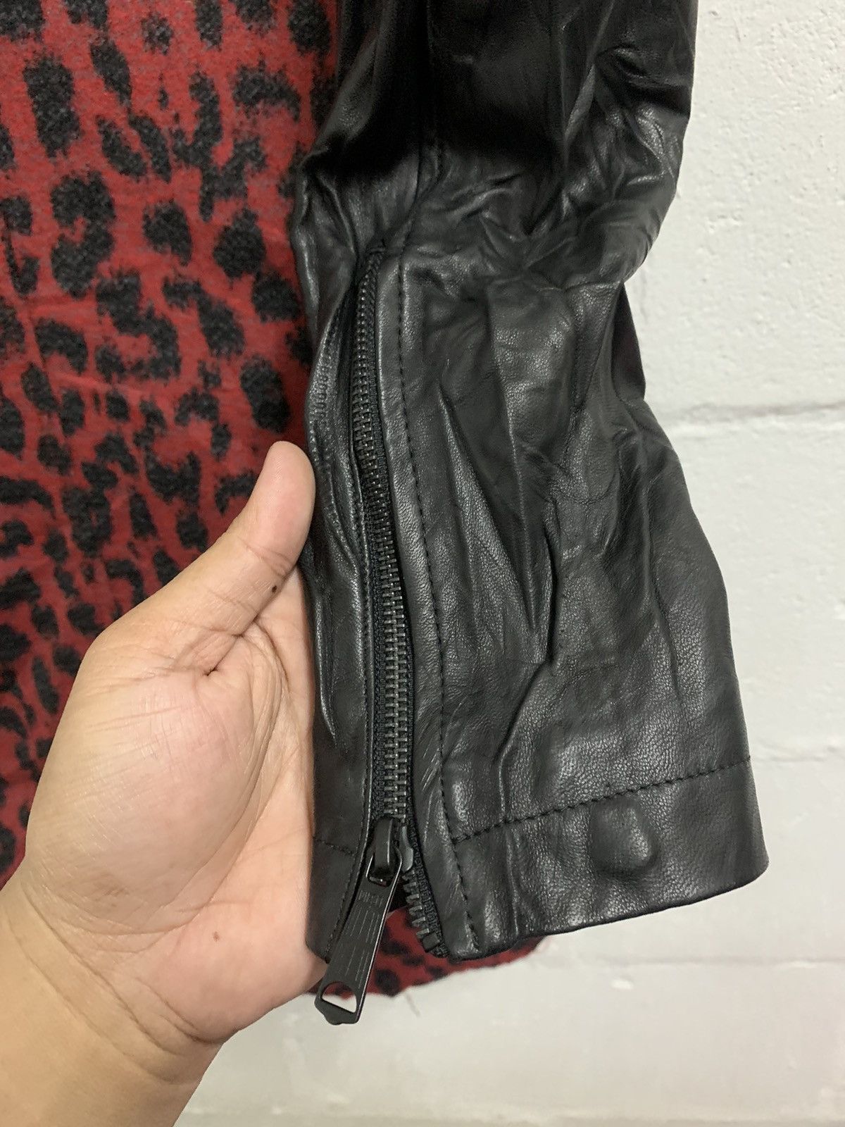 Diesel Diesel Coat Wool Blend Cheetah Contrast Leather Sleeve Size XS / US 0-2 / IT 36-38 - 17 Thumbnail