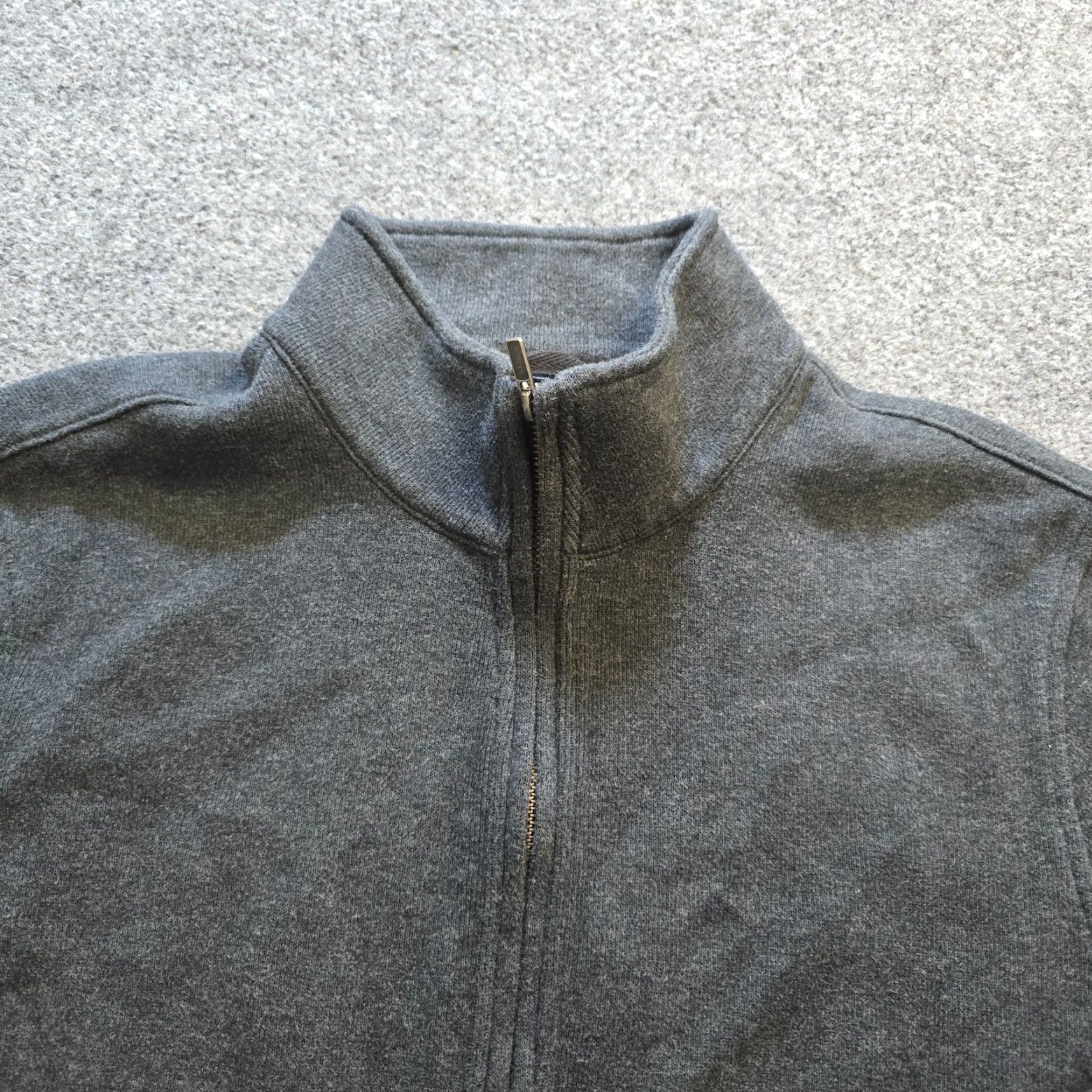 Vintage LL Bean Jacket Mens Large Gray Full Zip Pockets Cotton Padded Elbows Capsule Size US L / EU 52-54 / 3 - 2 Thumbnail