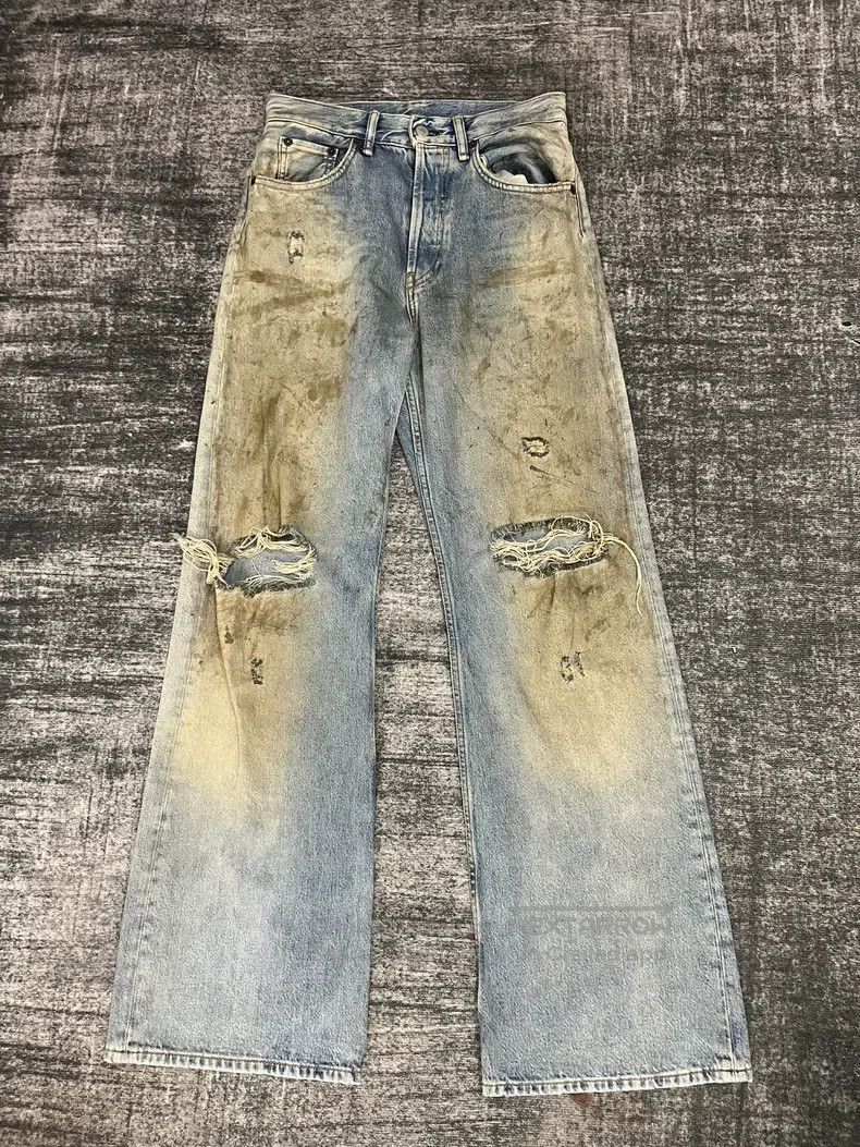 Acne Studios Acne Studios Ripped effect details cotton denim jeans Size 42" / US 20 - 1 Thumbnail