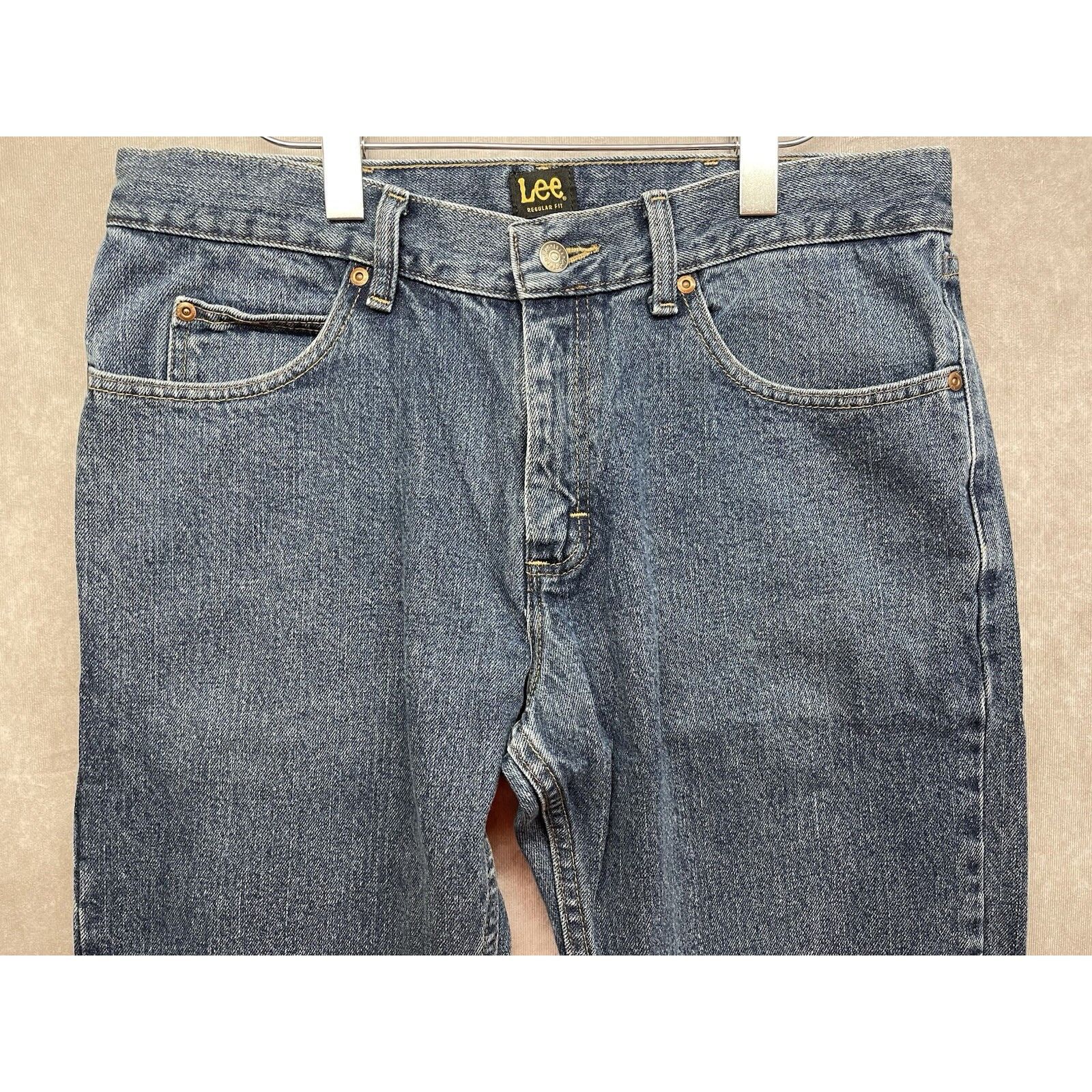 Lee VINTAGE Lee Jeans Mens Sz 34x29 Regular Fit Straight Leg Blu Size US 34 / EU 50 - 6 Thumbnail