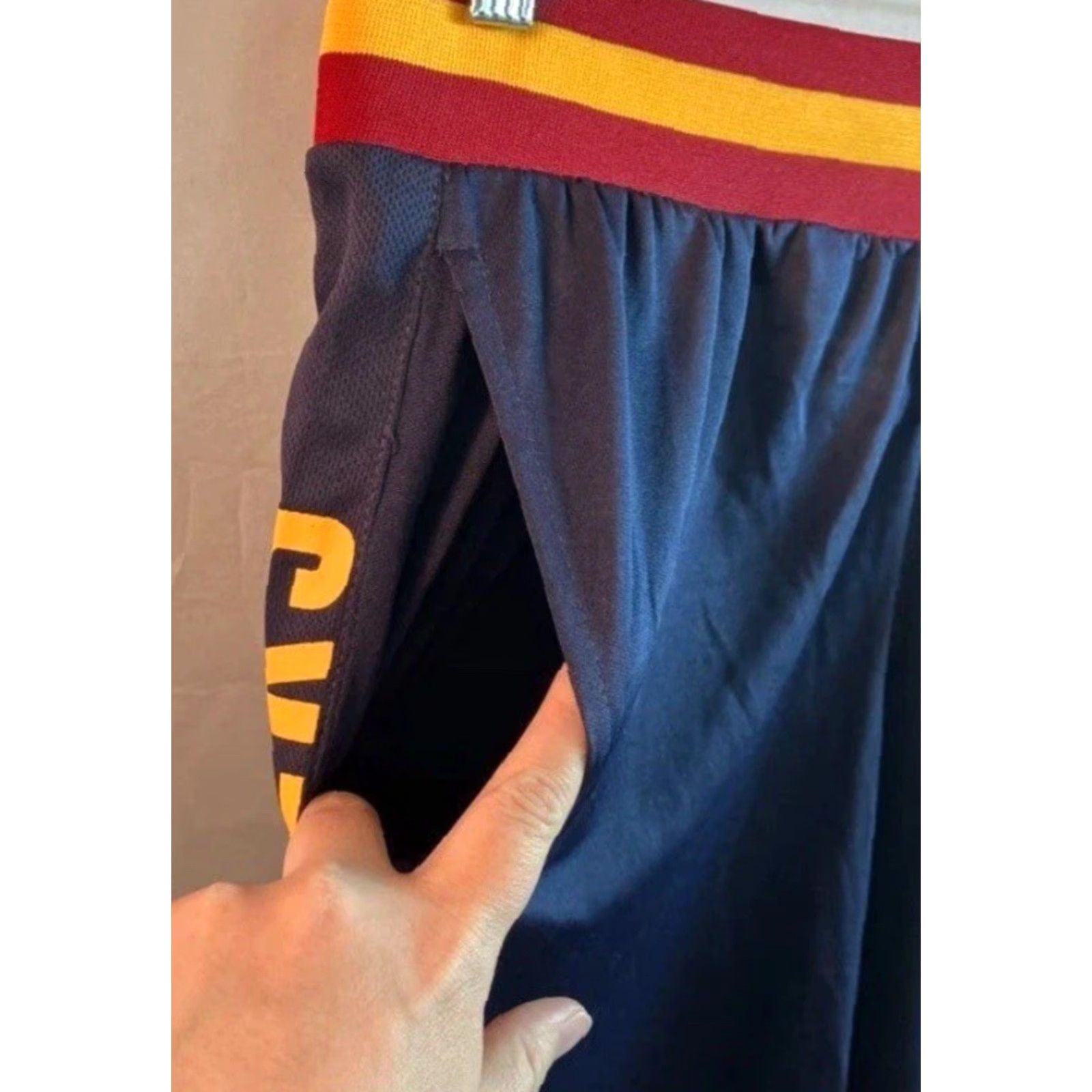 NBA NBA Men’s Cleveland Cavaliers Away Team Colors Basketball Shorts Med Blue Mens Regular Medium Colorful Biker 90s (if applicable) Size US 31 - 3 Thumbnail