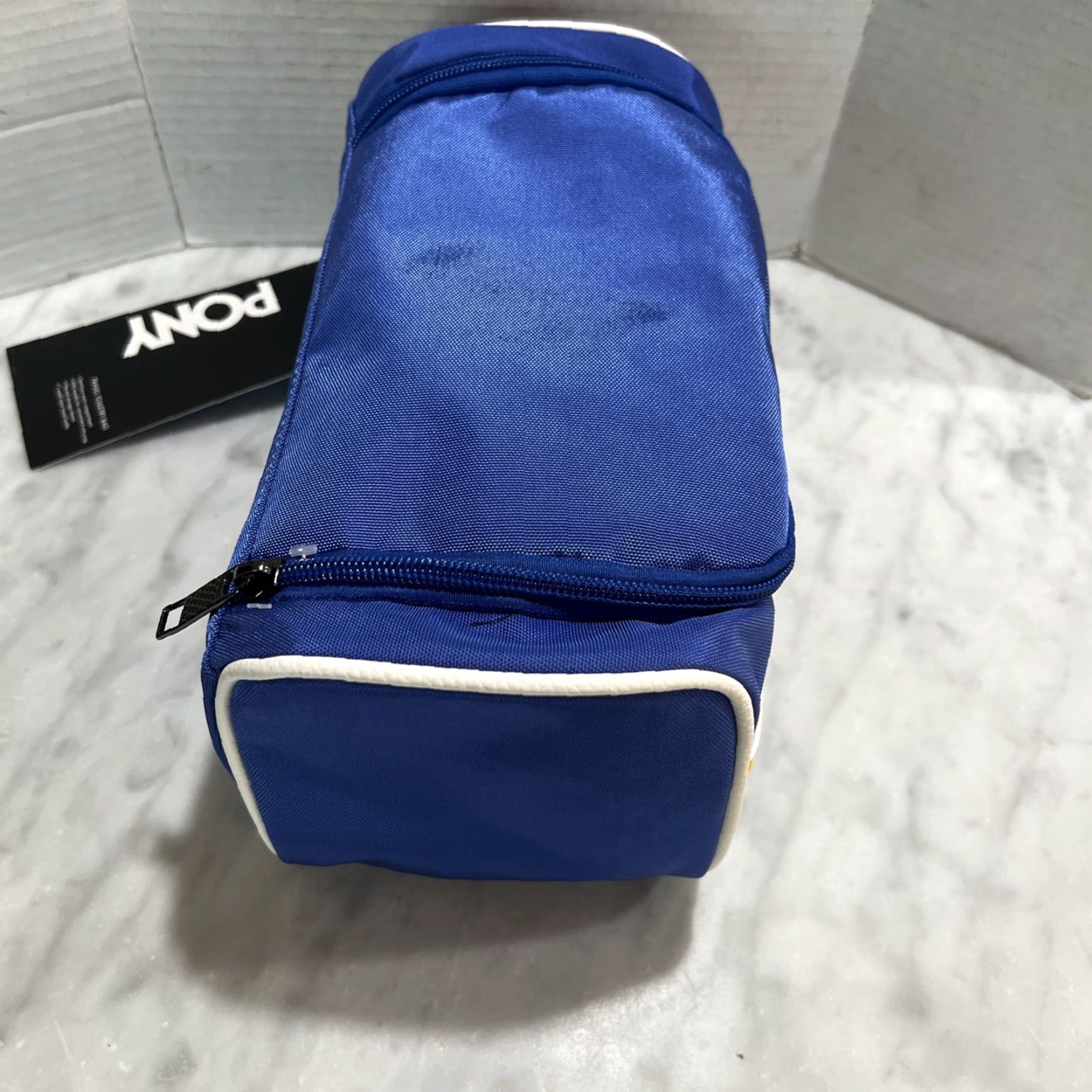 PONY Pony Travel Toiletry Bag Dopp Blue Zipper Inside Pockets MSRP 5 NWT Men Travel Polyester Clutch Bag 10”x5.5”x5” Size ONE SIZE - 7 Thumbnail