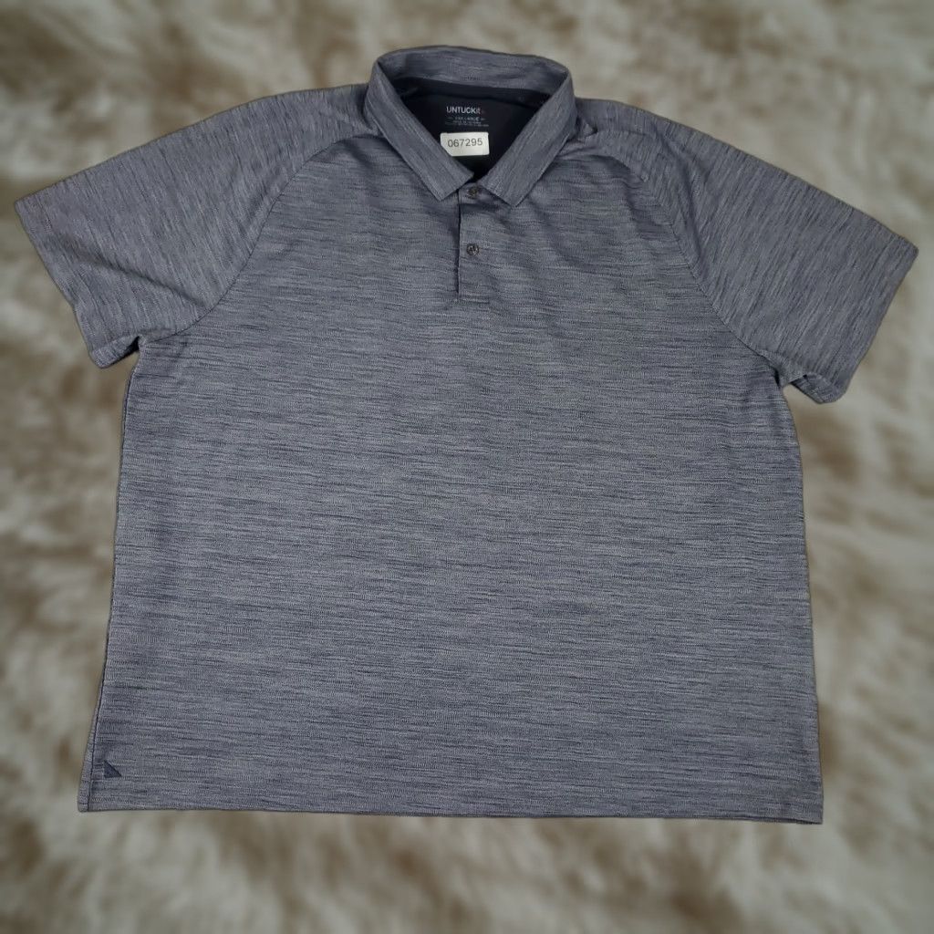 UNTUCKit UNTUCKit Polo Shirt Mens 3XL Blue Polyester Golf Casual Short Sleeve Shirt Size US S / EU 44-46 / 1 - 1 Thumbnail