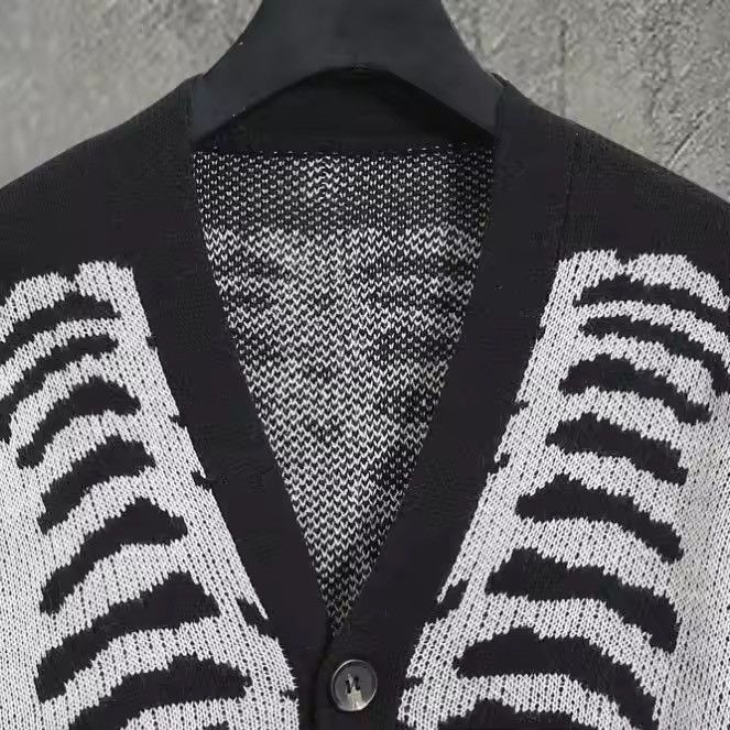 Japanese Brand Oversized Skeleton Bone Printed Knitted Sweaters Size US M / EU 48-50 / 2 - 3 Thumbnail