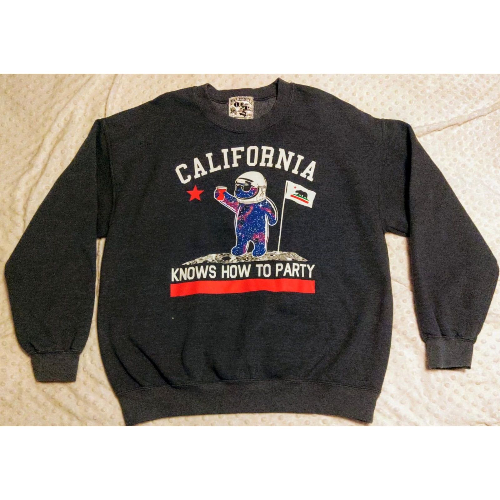 Vintage Riot Society California Republic Sweater Shirt Mens L Charcoal Graphic Print Outdoor 90s Vintage: No Size US L / EU 52-54 / 3 - 2 Thumbnail