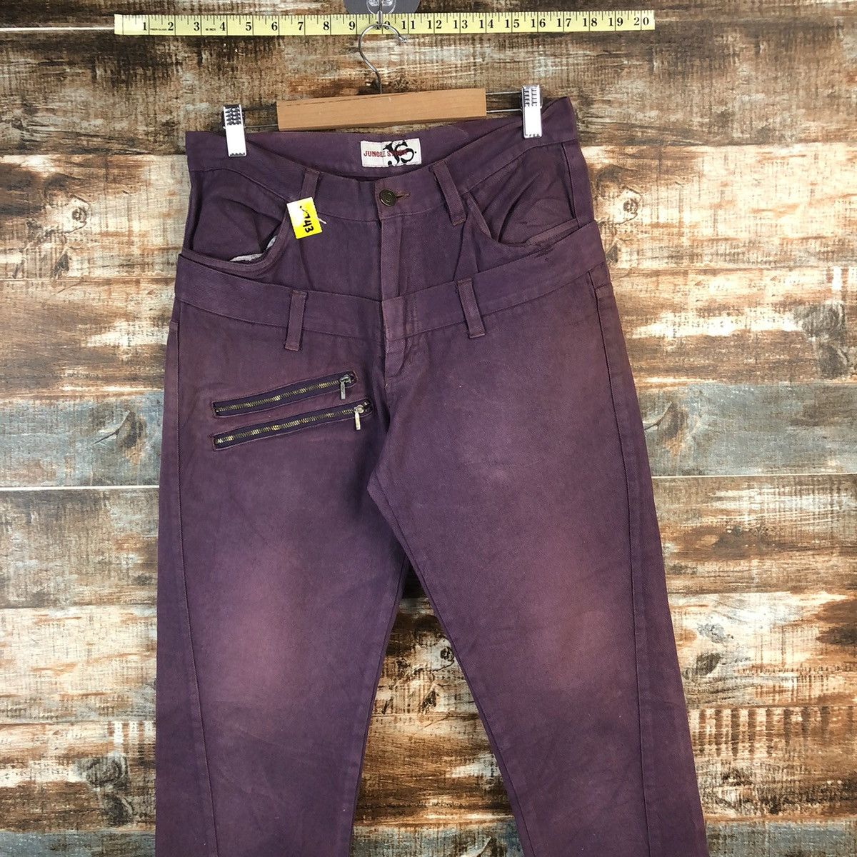 Japanese Brand DL Jungle Strom double waist rapper Purple Cargo Pants #C743 Size US 30 / EU 46 - 2 Thumbnail