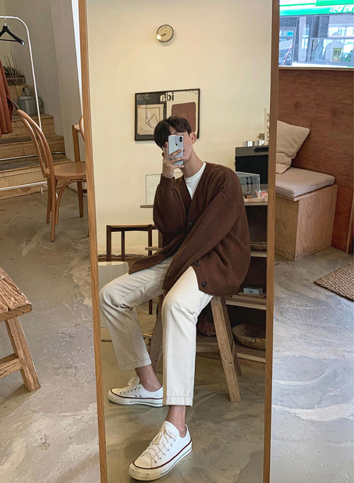 Vintage Brown Button Up Knit Cardigan Sweater Size US L / EU 52-54 / 3 - 4 Thumbnail
